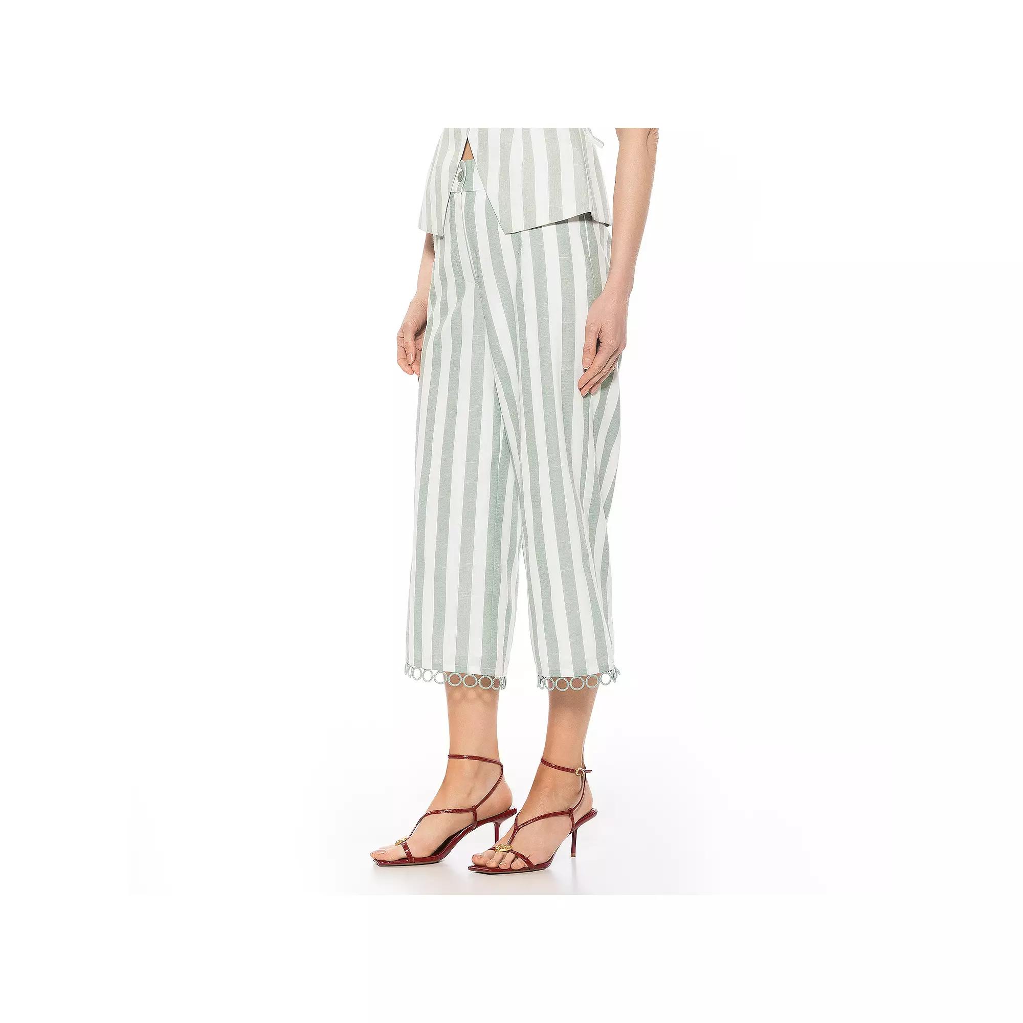 Women’s ALEXIA ADMOR Lucy Ankle Length Circle Trim Wide Leg Pants, Women's,  Product Image