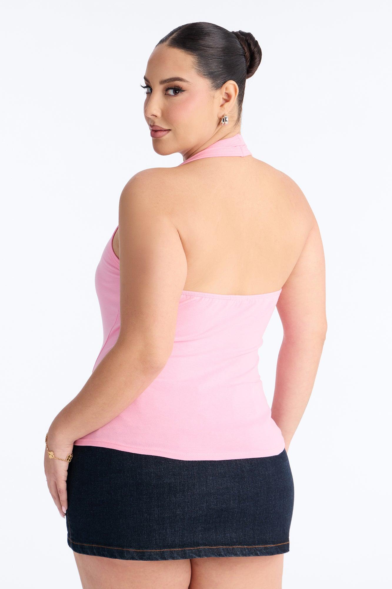 Day In The Life Halter Top - Bubblegum Pink Product Image