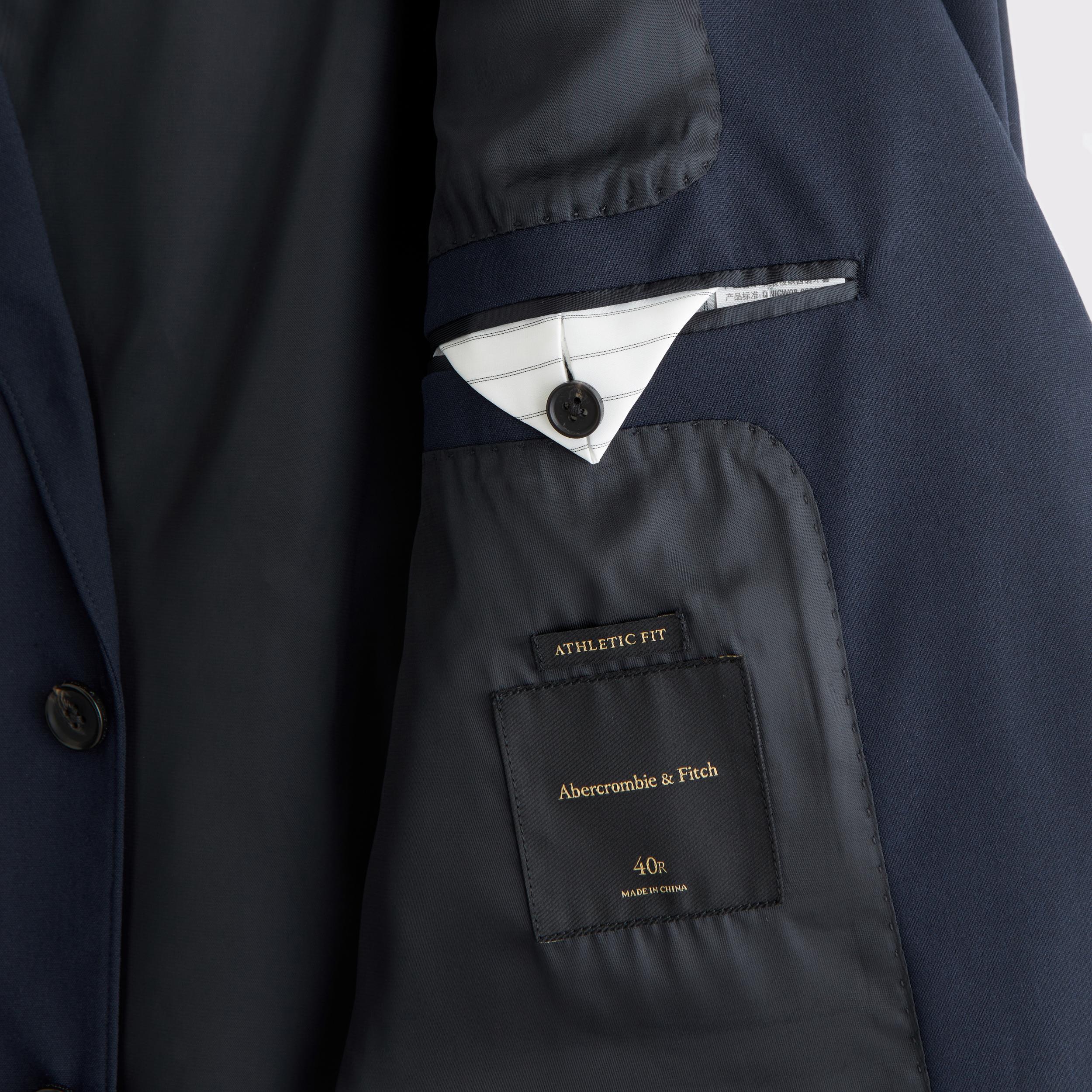 The A&F Collins Athletic Fit Linen-Blend Blazer Product Image