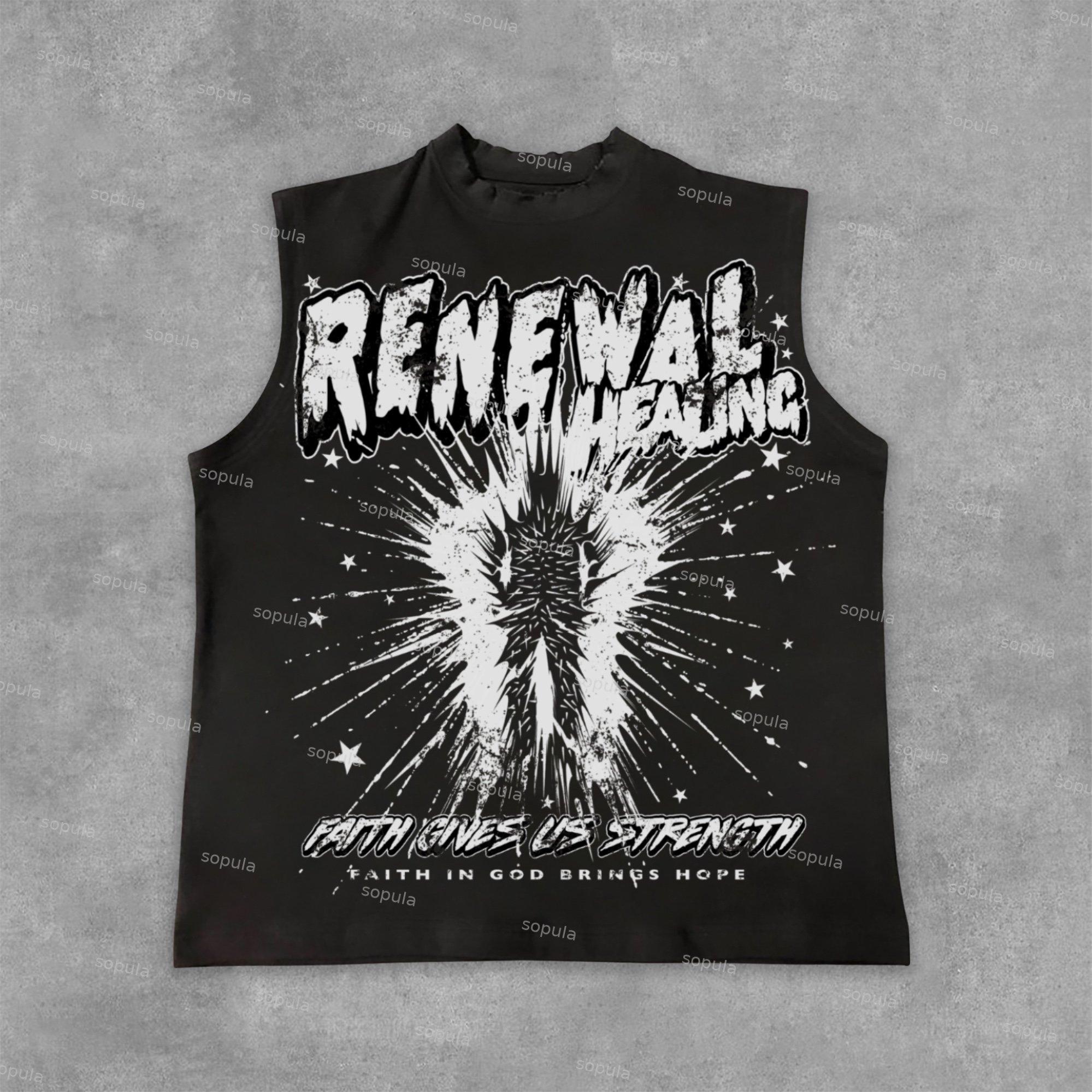 Sopula Rebirth - Old Graphic Cotton Tank Top Product Image