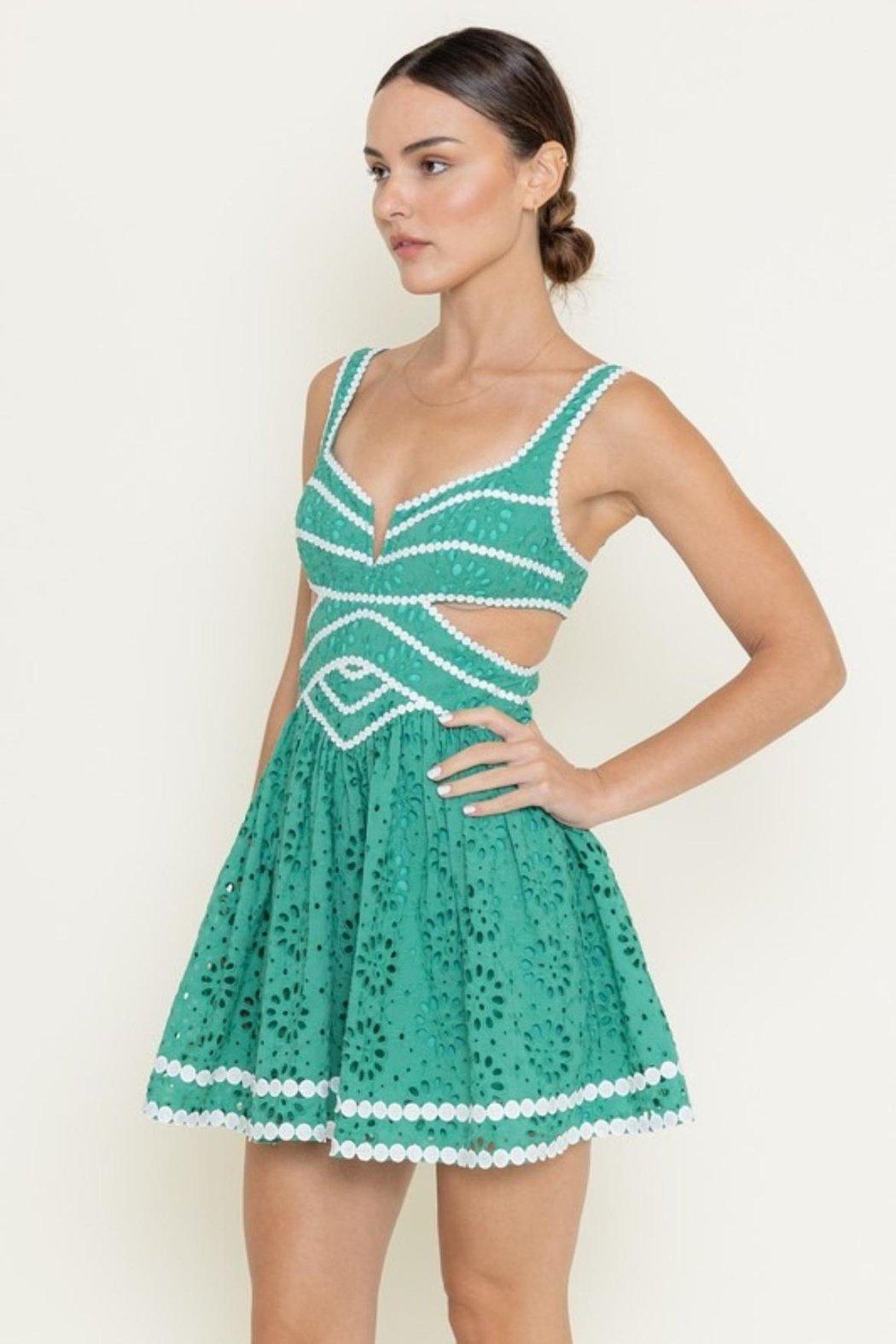 Eyelet Mini Dress Product Image