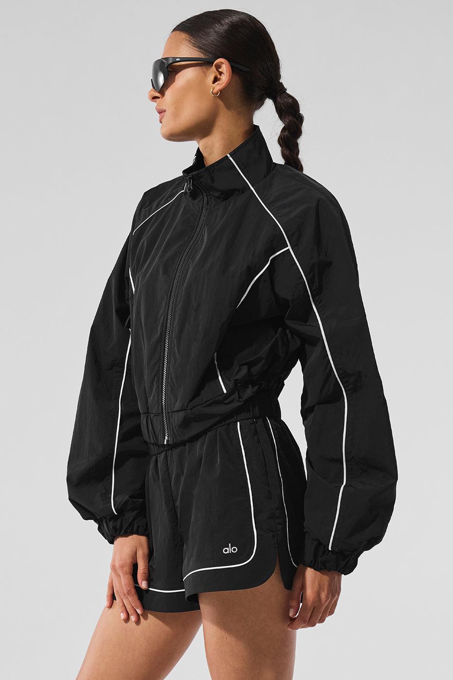 Motivate Full-Zip Track Jacket - Black/White Product Image