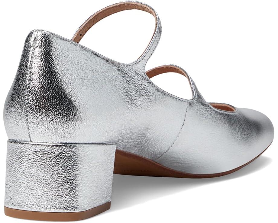 Women's Madewell The Nettie Heeled Mary Jane in Metallic Leather Product Image