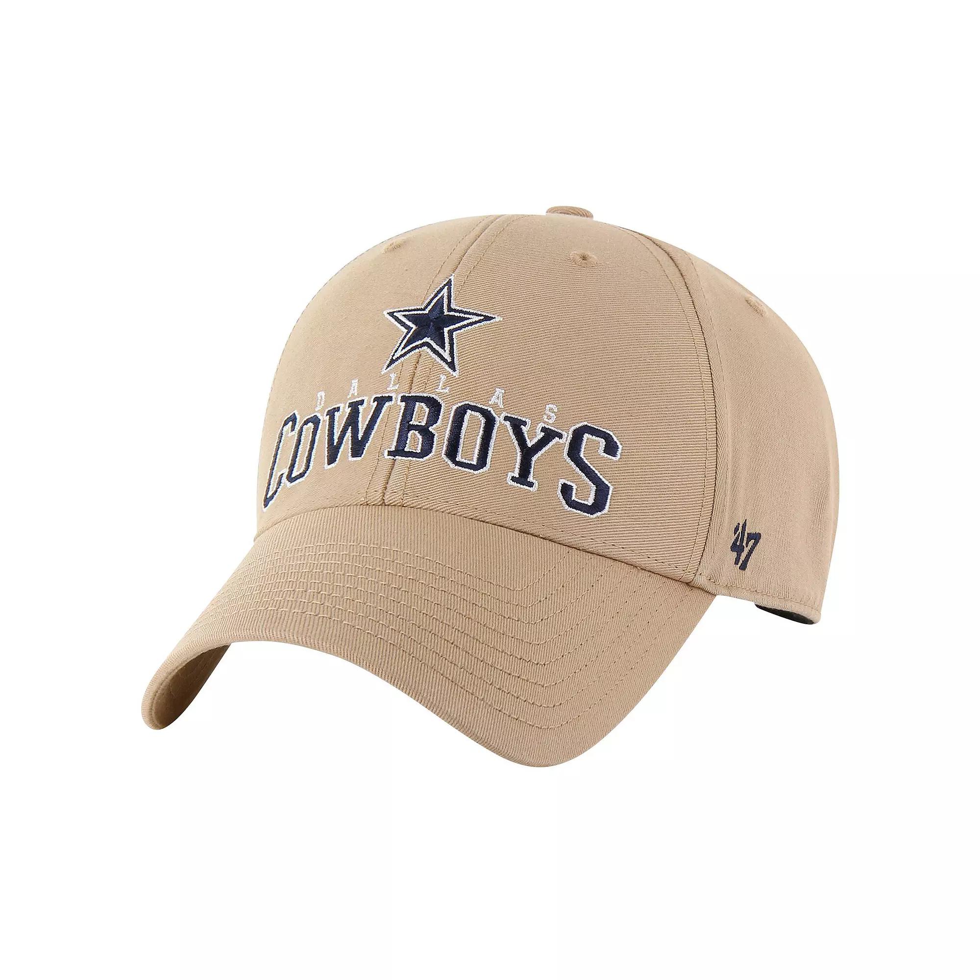 Men's '47 Khaki Dallas Cowboys Powell MVP Adjustable Hat, Beig K Product Image