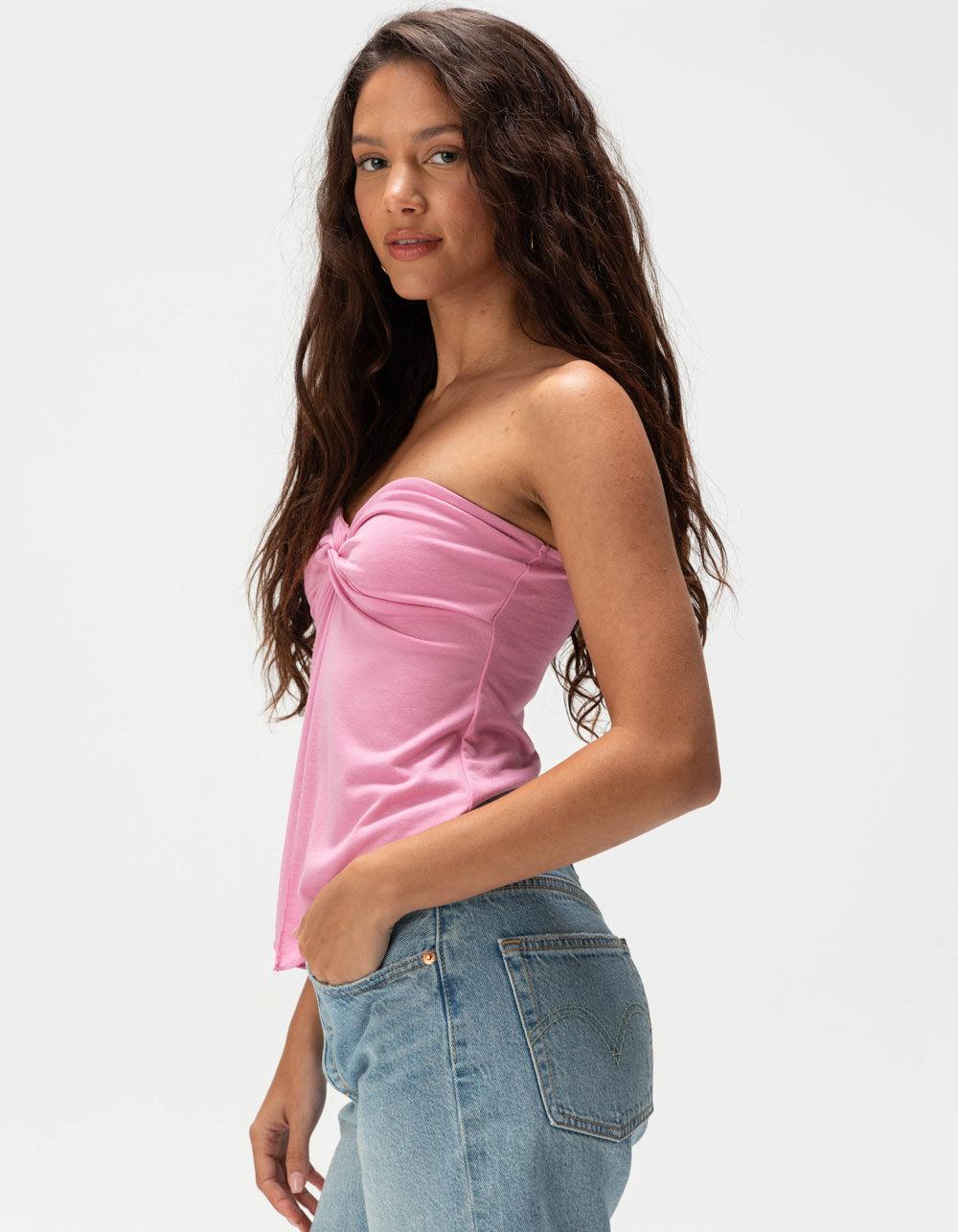 FULL TILT Twist Womens Flyaway Tube Top - PINK Product Image