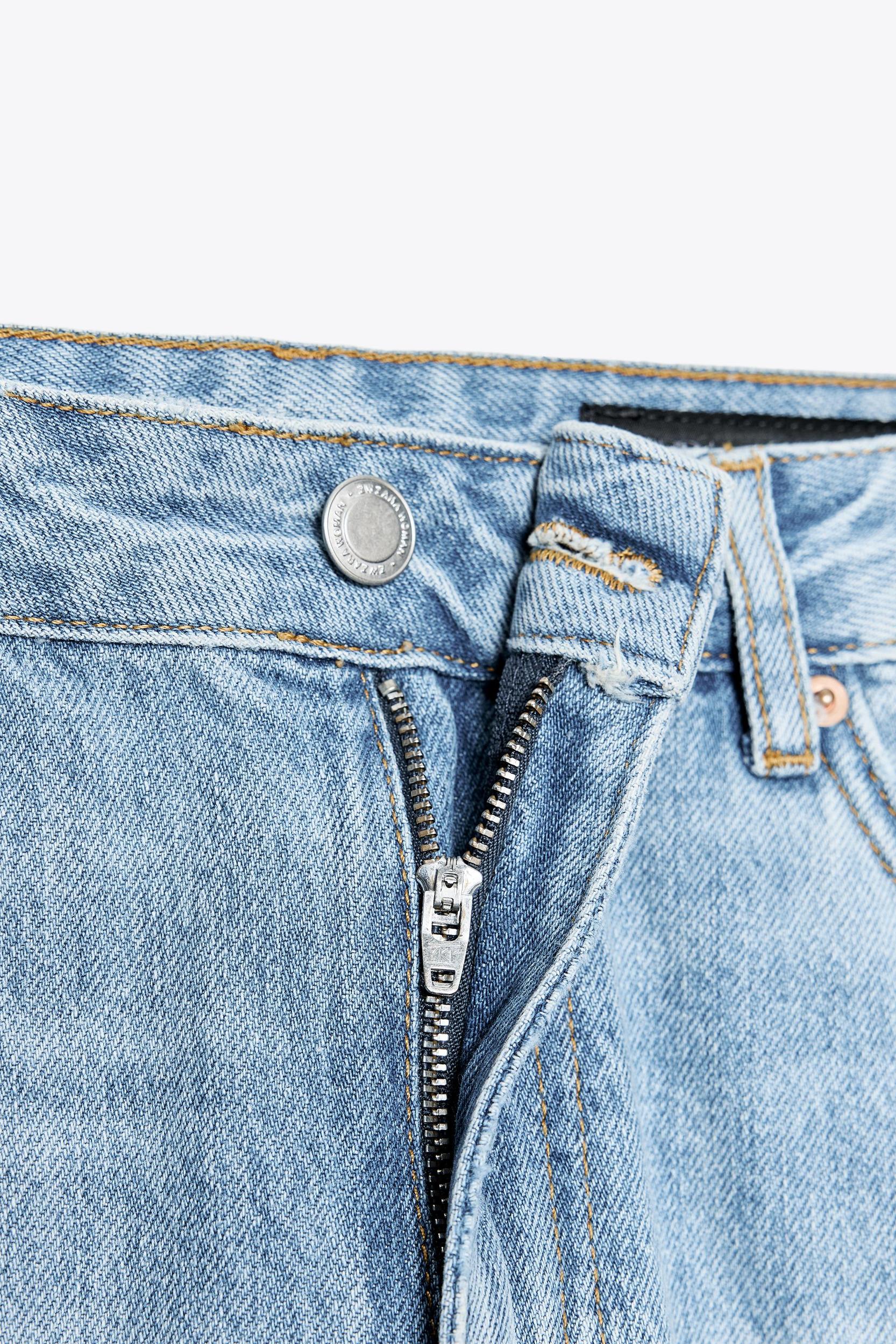 ZW COLLECTION MID-RISE RIPPED STRAIGHT JEANS Product Image