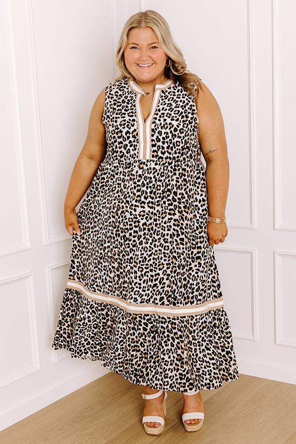 For The Love Of Leopard Midi Dress Curves Product Image
