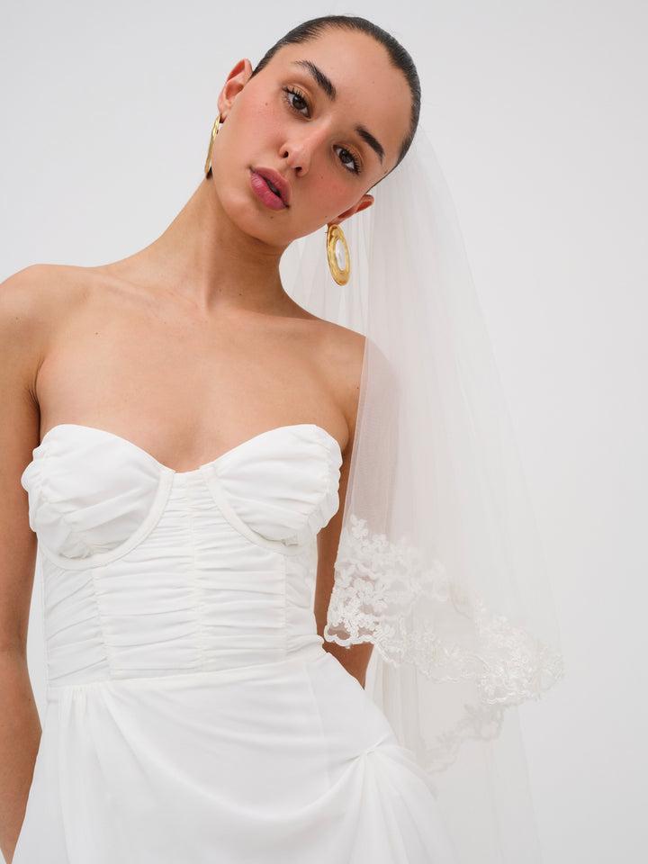 June Maxi Dress — White Product Image