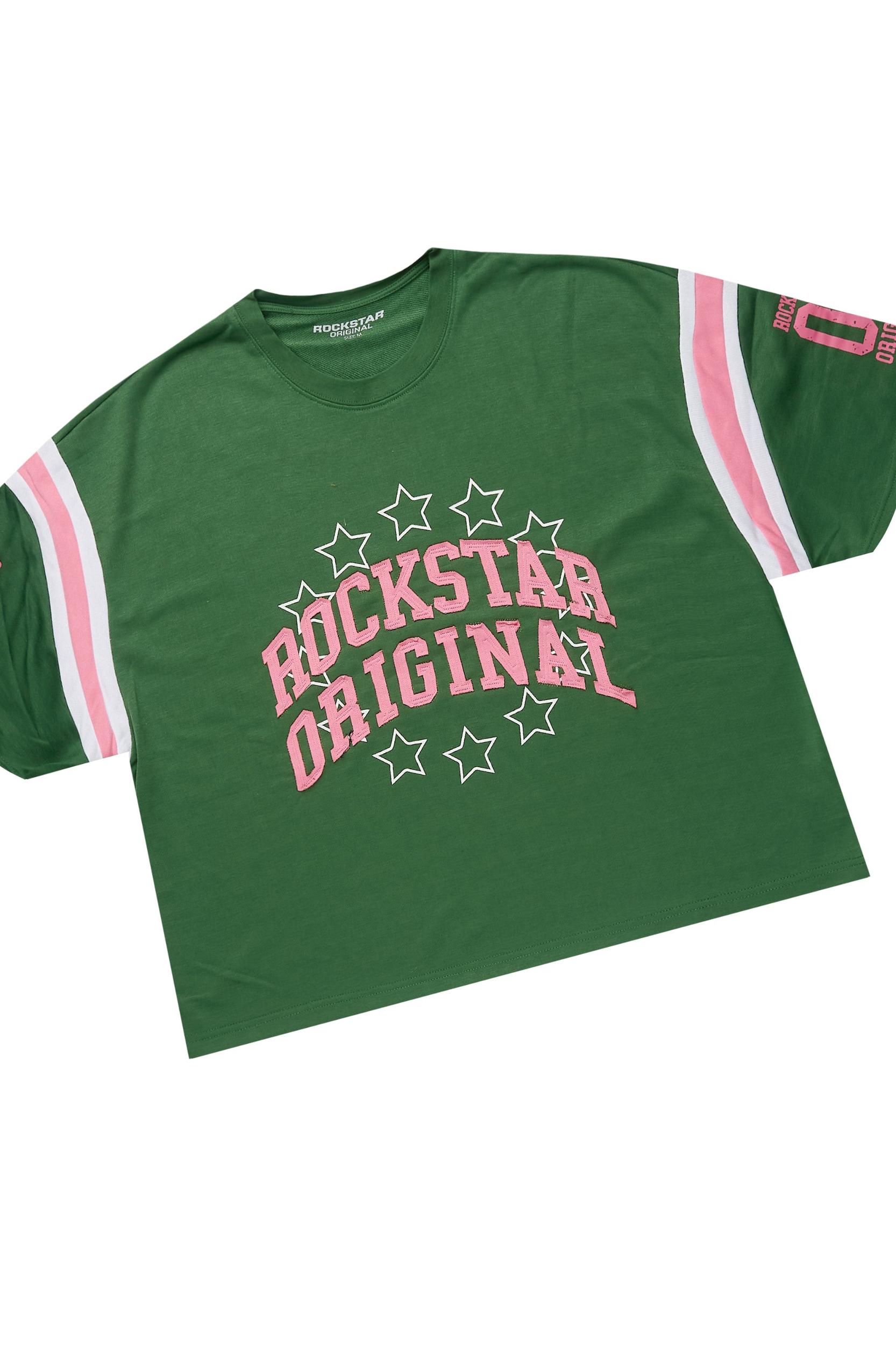 Ronnica Green T-Shirt Short Set Female Product Image