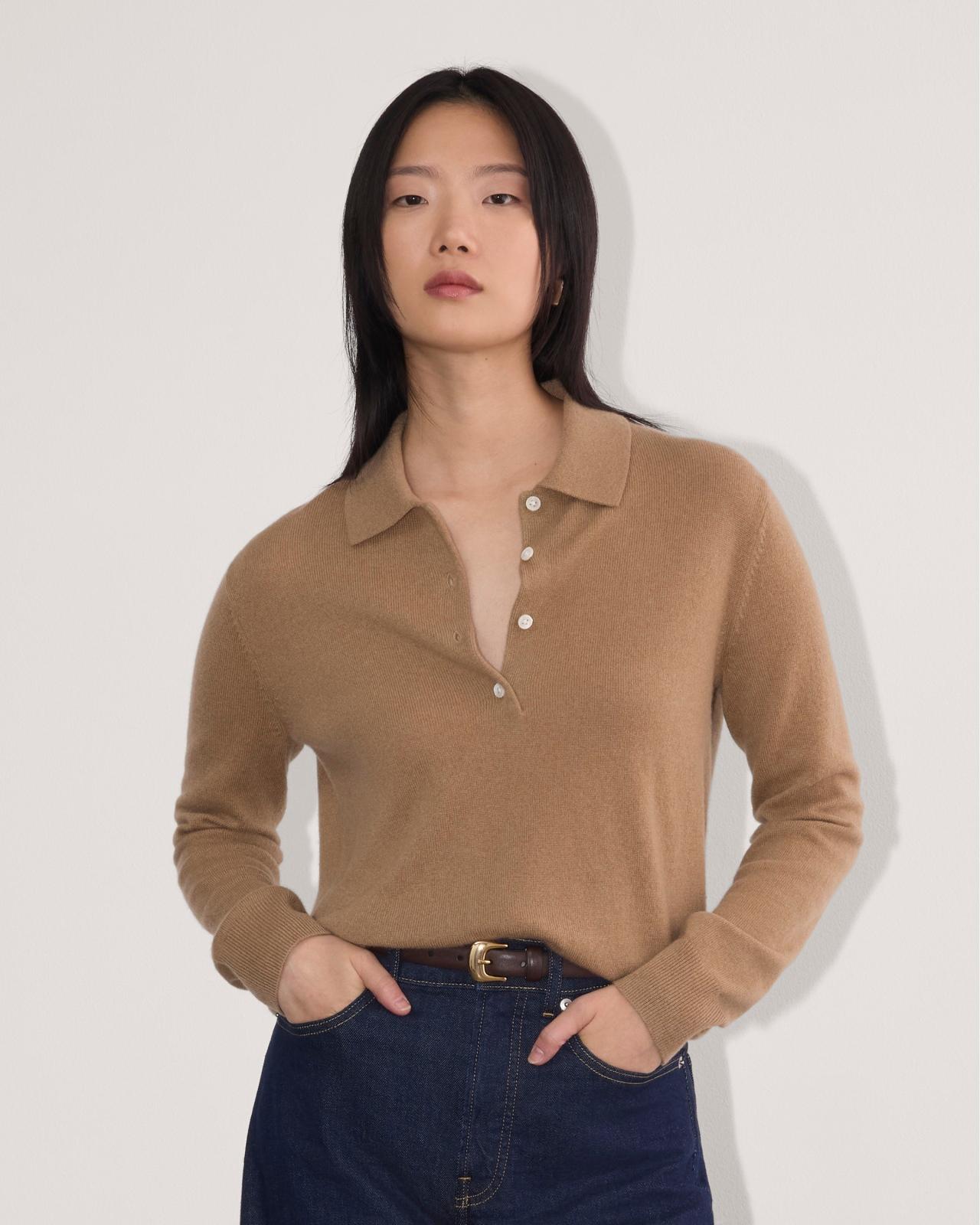 Womens Classic Polo in Cashmere Sweater by Everlane Product Image