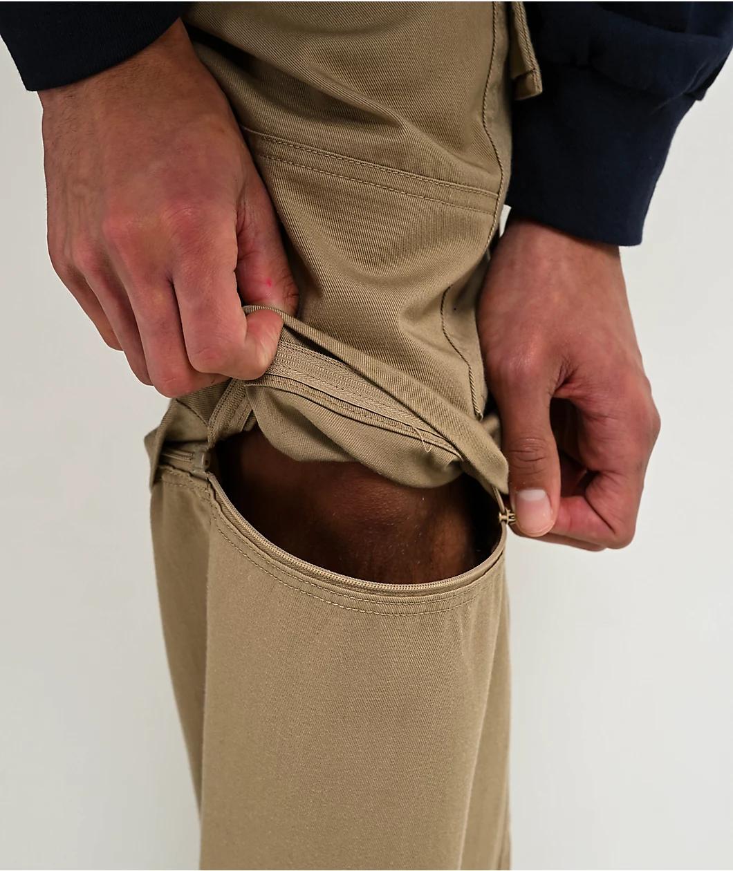 Empyre Khaki Zip Off Cargo Skate Pants Product Image