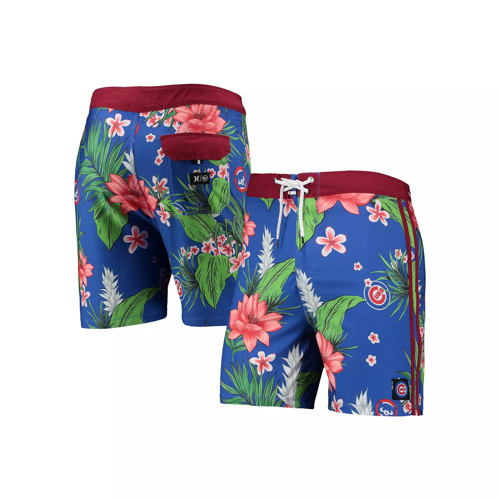 Men's Hurley x '47 Royal Chicago Cubs Phantom Tailgate Swim Shorts,  Product Image