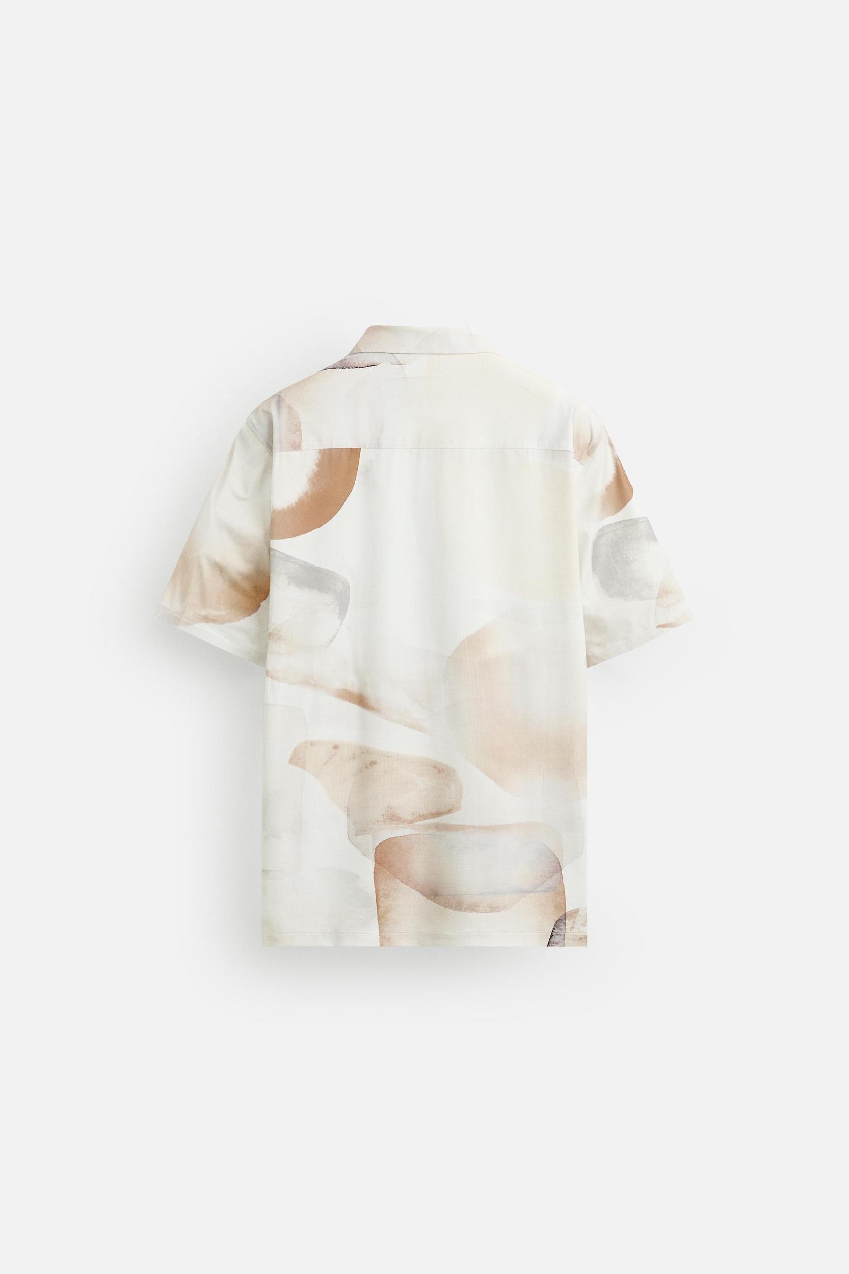 ABSTRACT PRINT STRETCH SHIRT Product Image