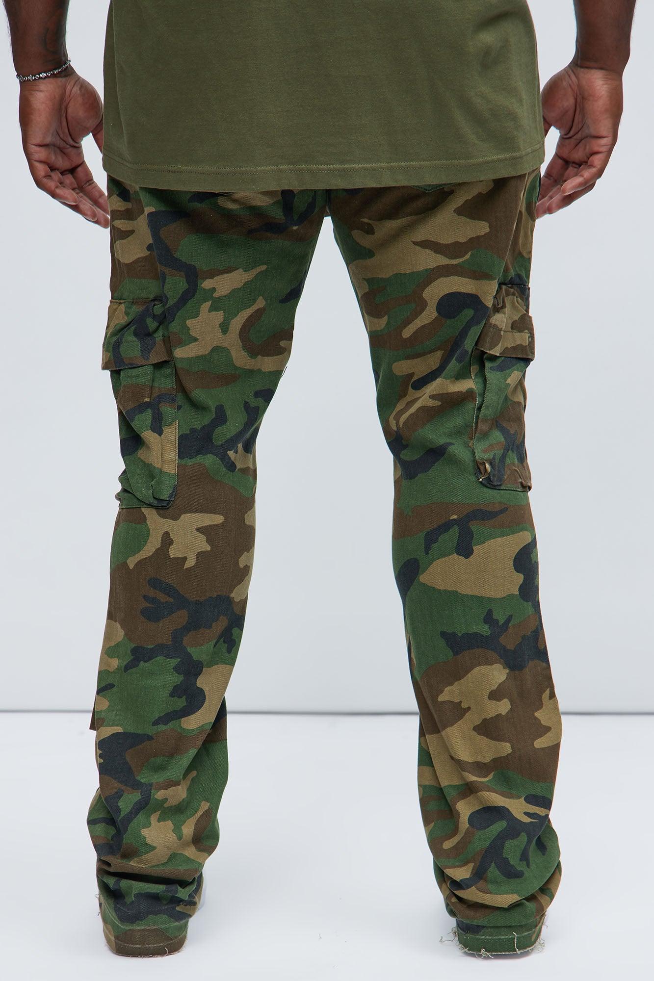 Pick Me Up Cargo Skinny Flare Pants - Camouflage Product Image