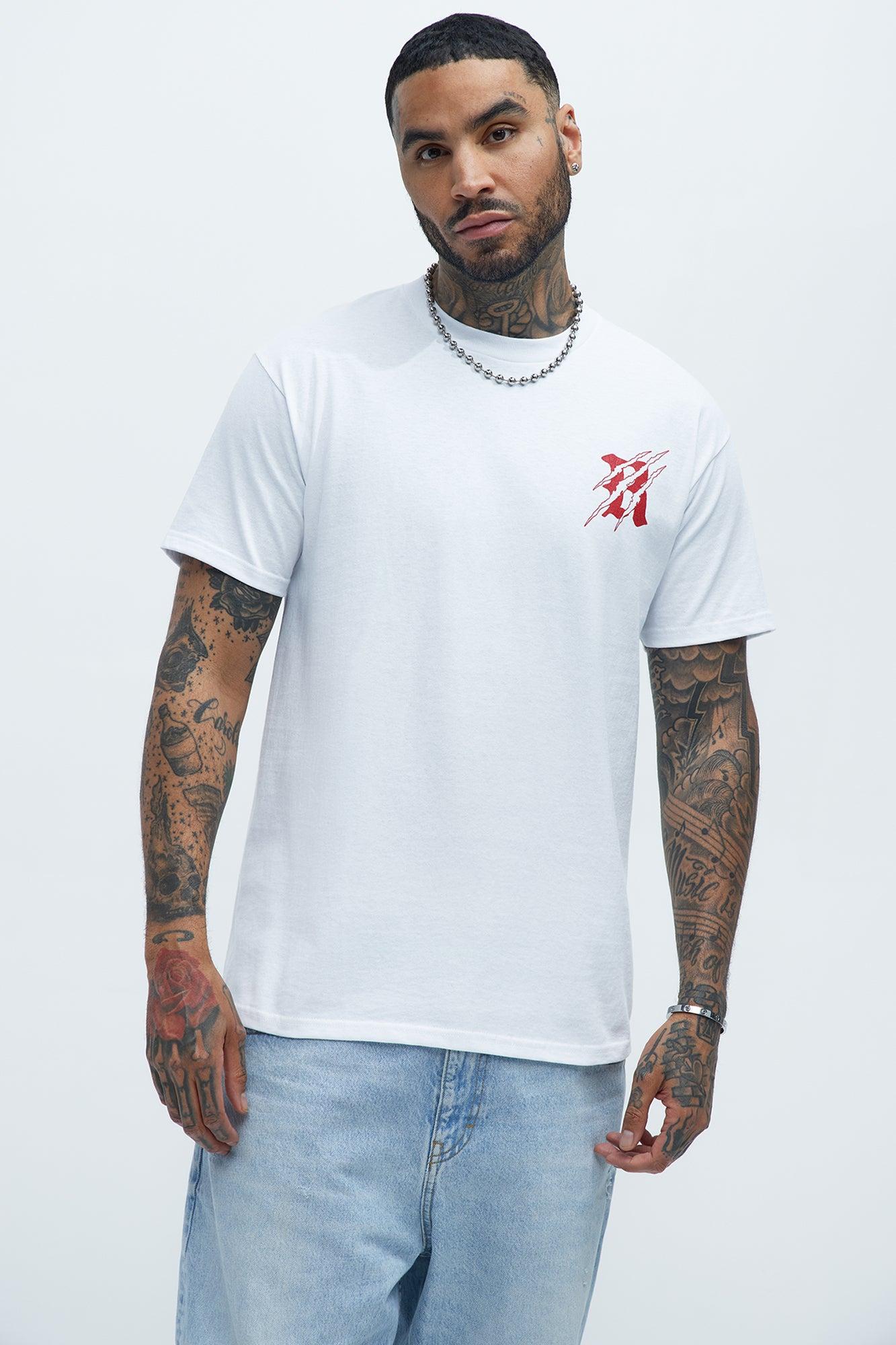 Rebellious Angel Short Sleeve Tee - White Product Image