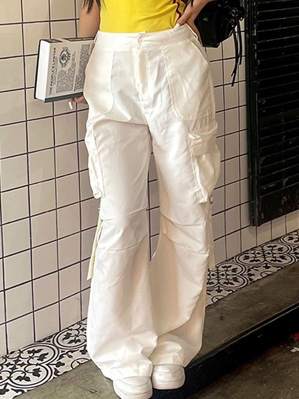 Low Rise Side Zip Up Cargo Pants Product Image