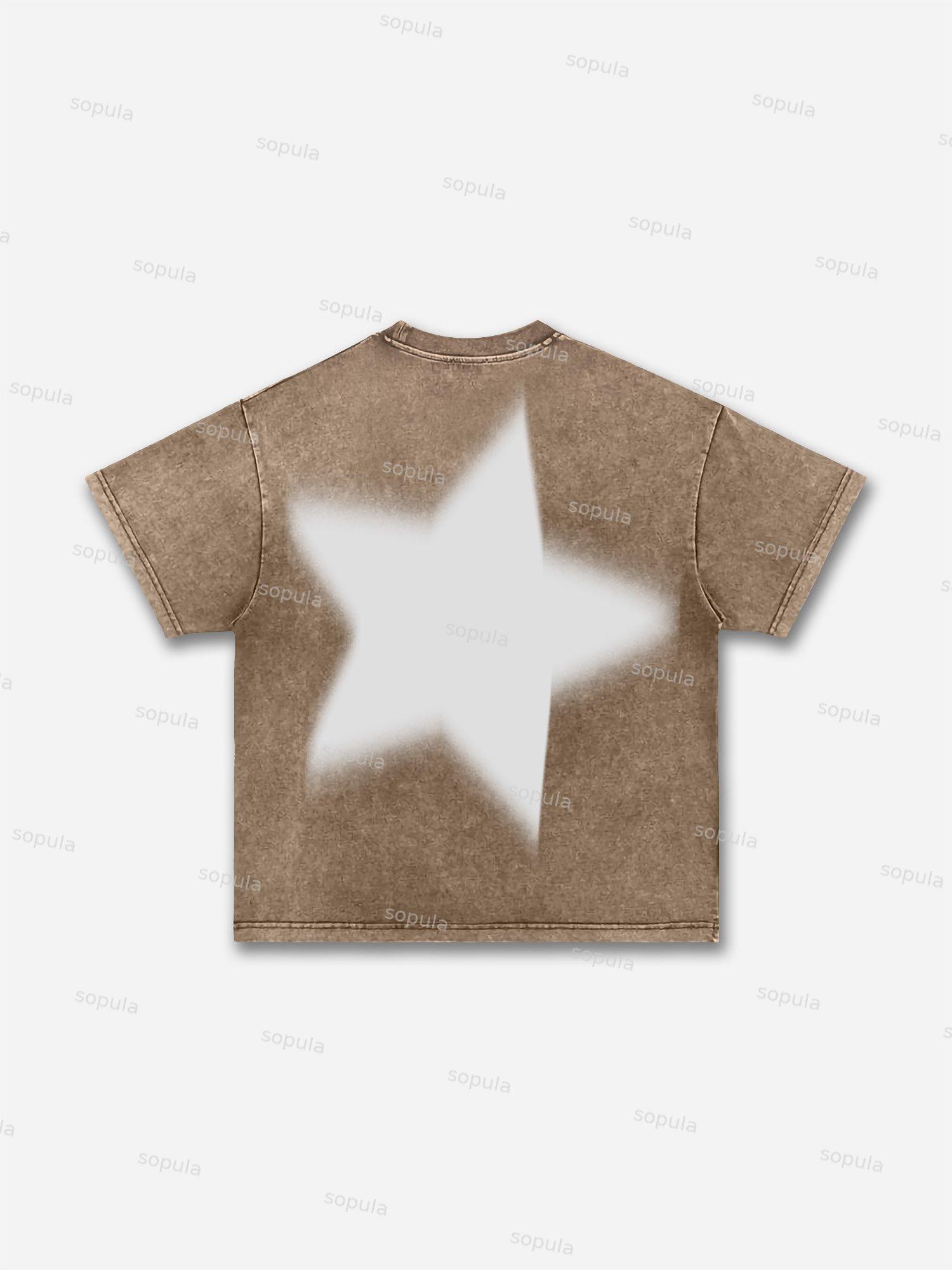 Virtual Shadow Vintage Graphic Cotton T-shirt Product Image