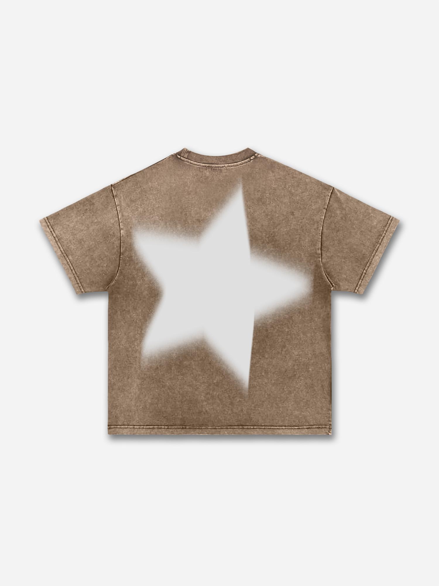 Virtual Shadow Vintage Graphic Cotton T-shirt Product Image