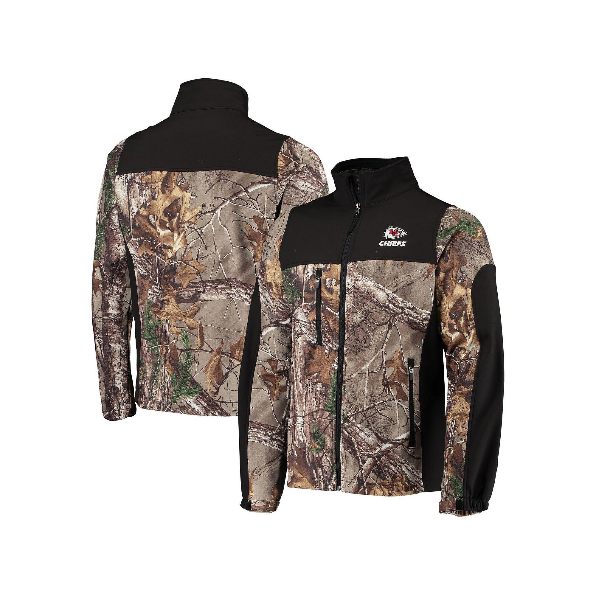 Men's Dunbrooke Realtree Camo/Black Kansas City Chiefs Circle Hunter Softshell Full-Zip Jacket, Size: Medium, Green Product Image