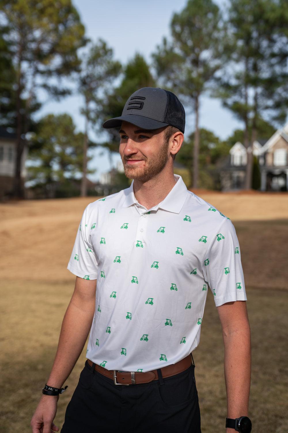 Three Sixty Six Men’s Print Golf Polos Male Product Image