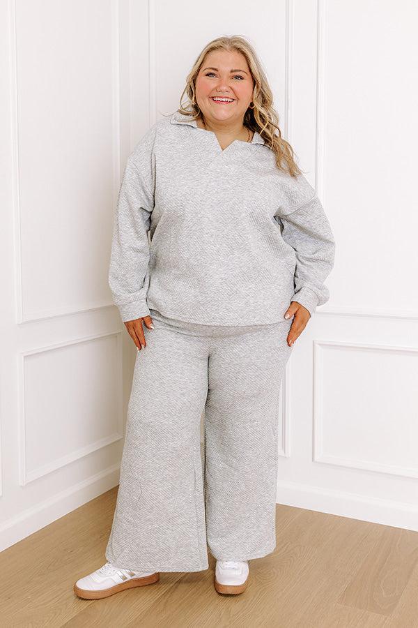 Lattes First Sweatshirt in Grey Curves Product Image