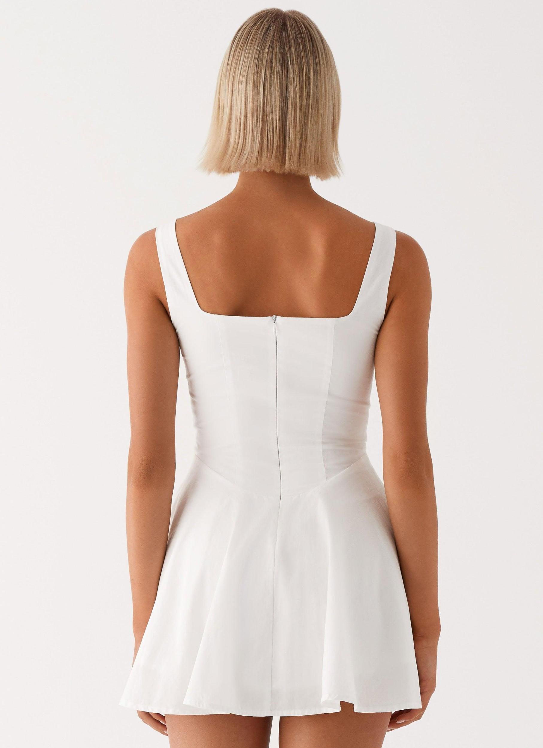 The Isle Mini Dress - White Product Image