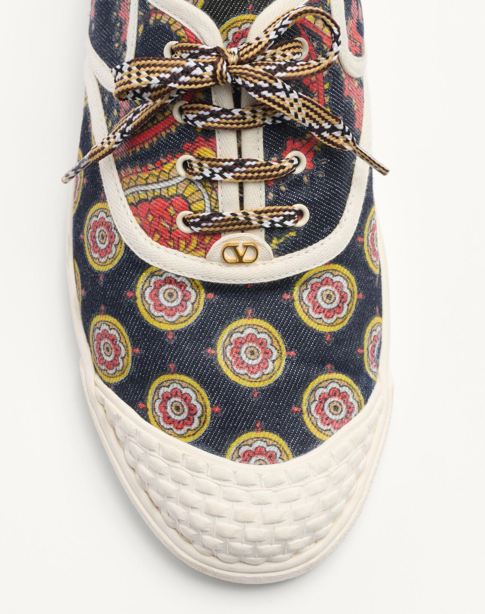 Bay By Bay Sneakers In Voyage Imaginaire Denim Fabric  Product Image