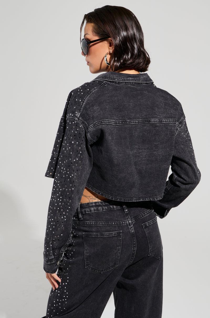 EMMIE EMBELLISHED DENIM JACKET Product Image