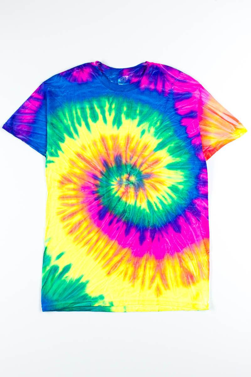 Neon Rainbow Tie Dye Shirt Product Image