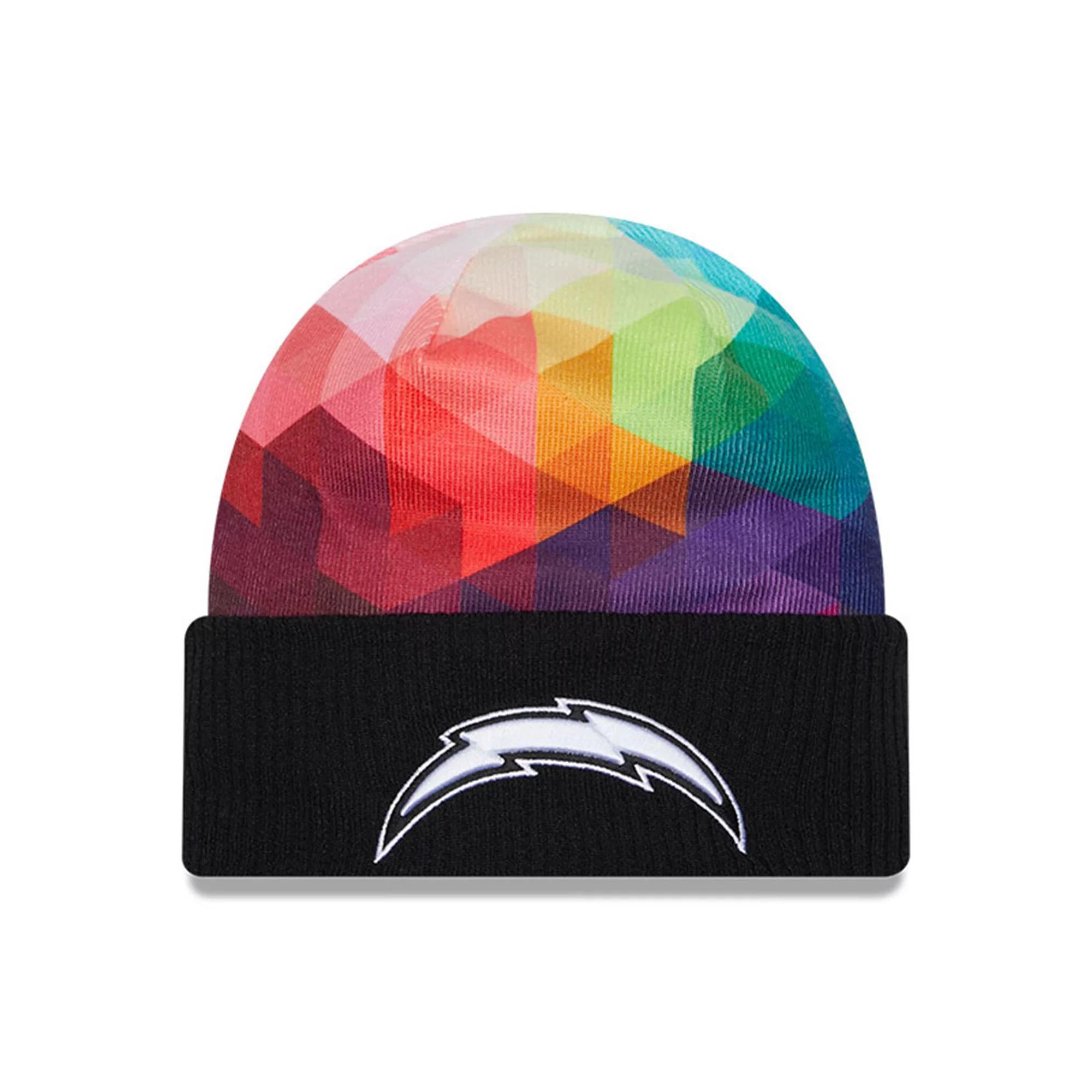 Men's New Era Black Los Angeles Chargers 2023 NFL Crucial Catch Cuffed Knit Hat Product Image