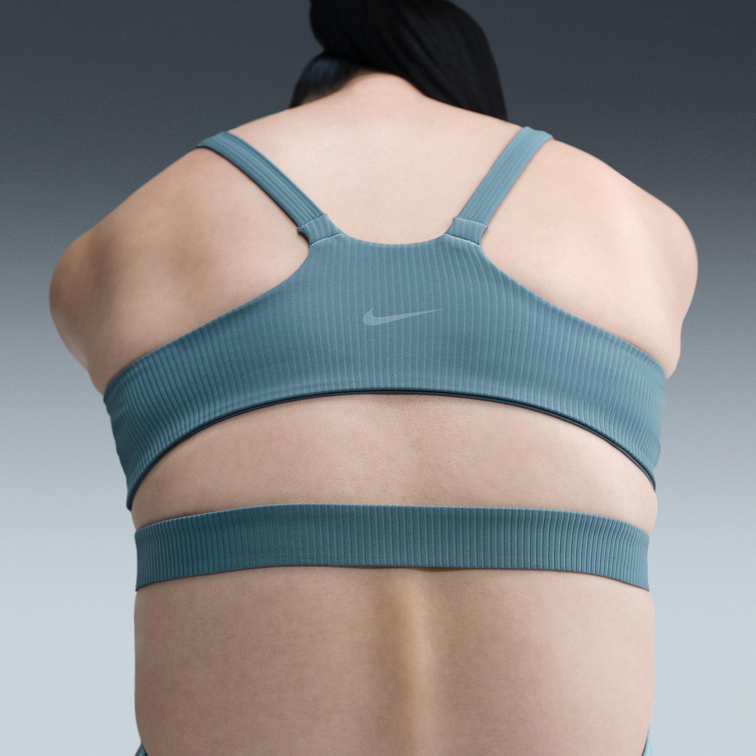 Nike Womens Zenvy Rib Light-Support Padded Sports Bra | HF5378-006 Product Image