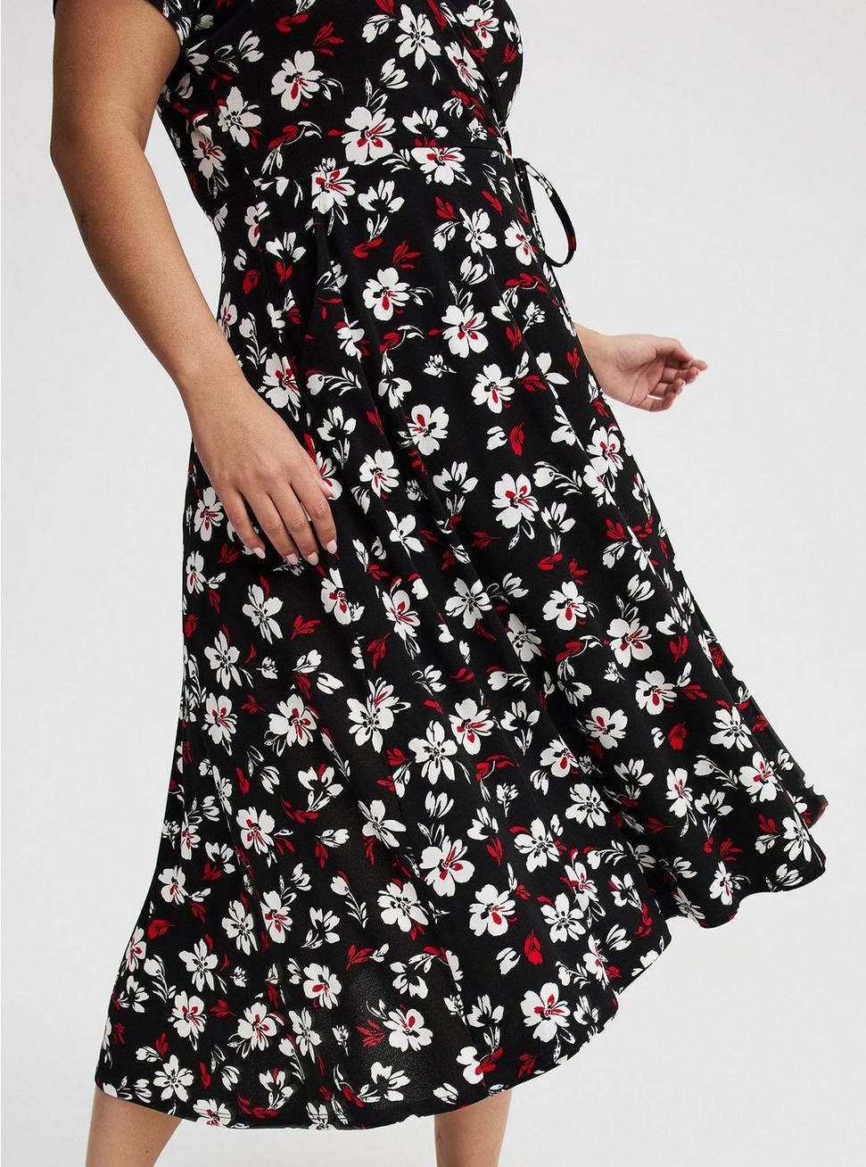 Midi Surplice Tie-Sleeve Dress Product Image