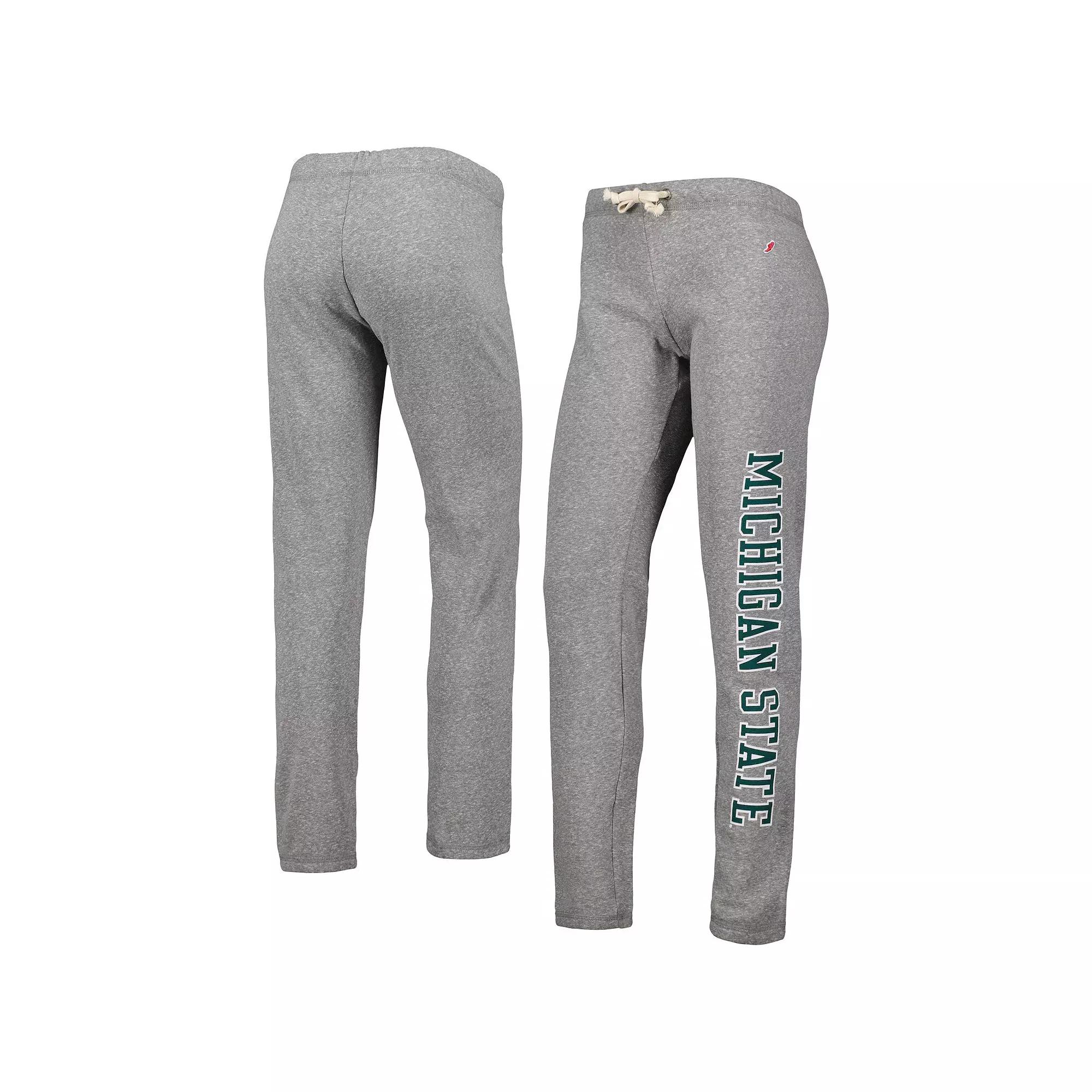 Women's League Collegiate Wear Heather Gray Michigan State Spartans Victory Springs Tri-Blend Jogger Pants,  Product Image