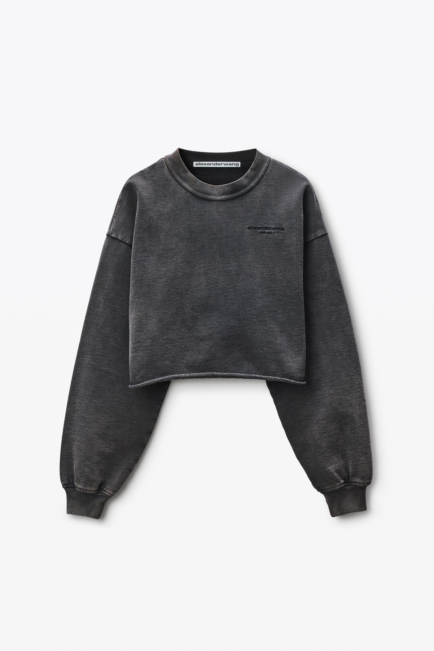Black Cropped Sweatshirt With Logo Product Image