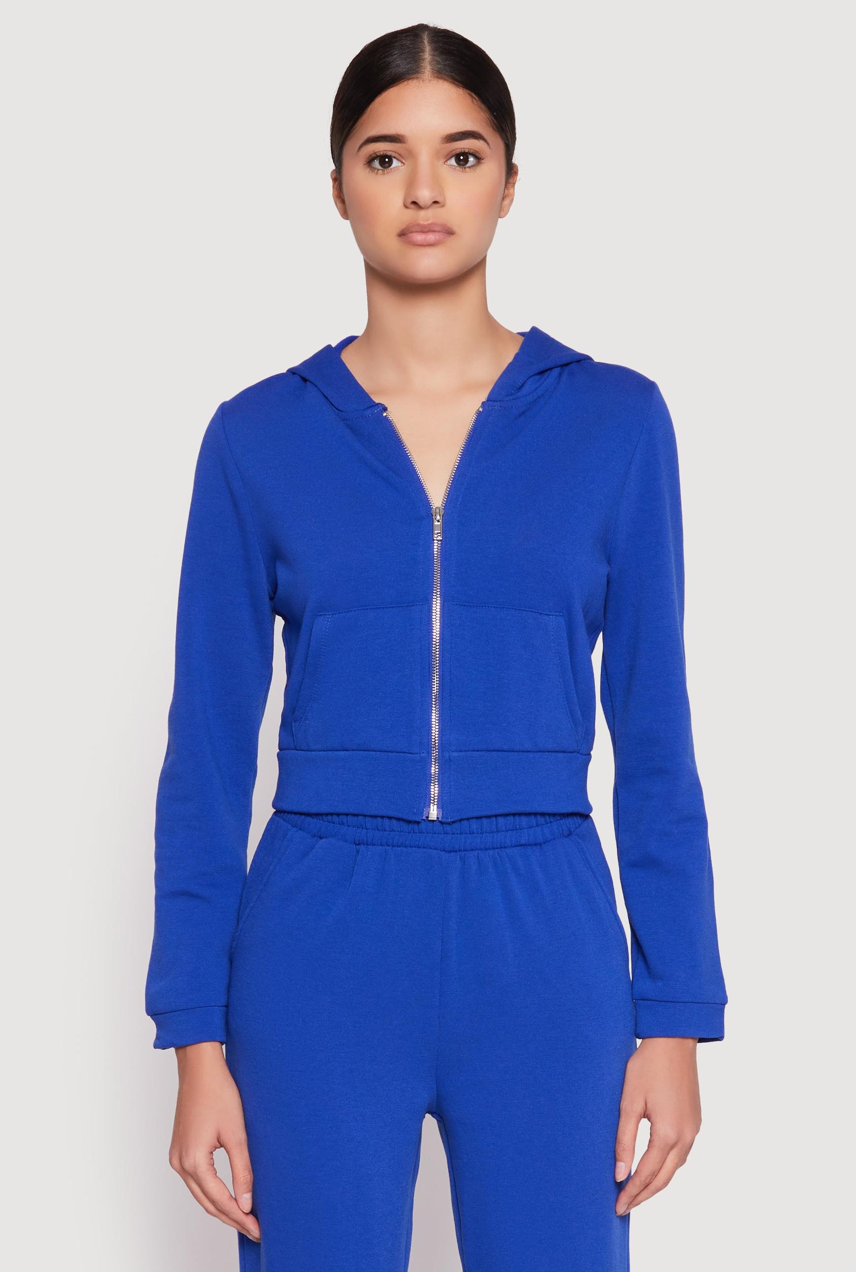 Womens Iris Zip Front Cropped Hoodie Product Image