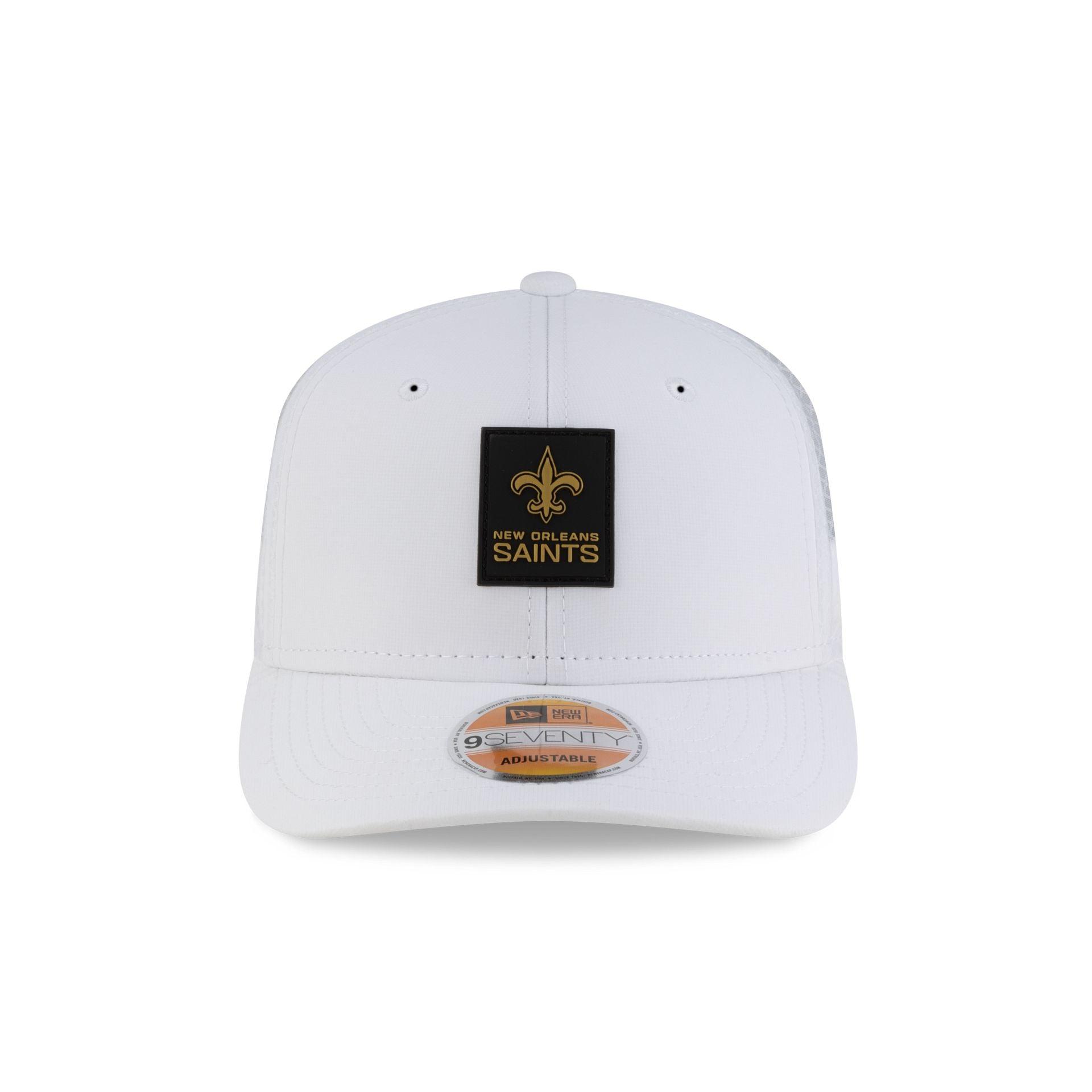 New Orleans Saints 2025 Sideline Hot Weather White 9SEVENTY Trucker Hat Male Product Image