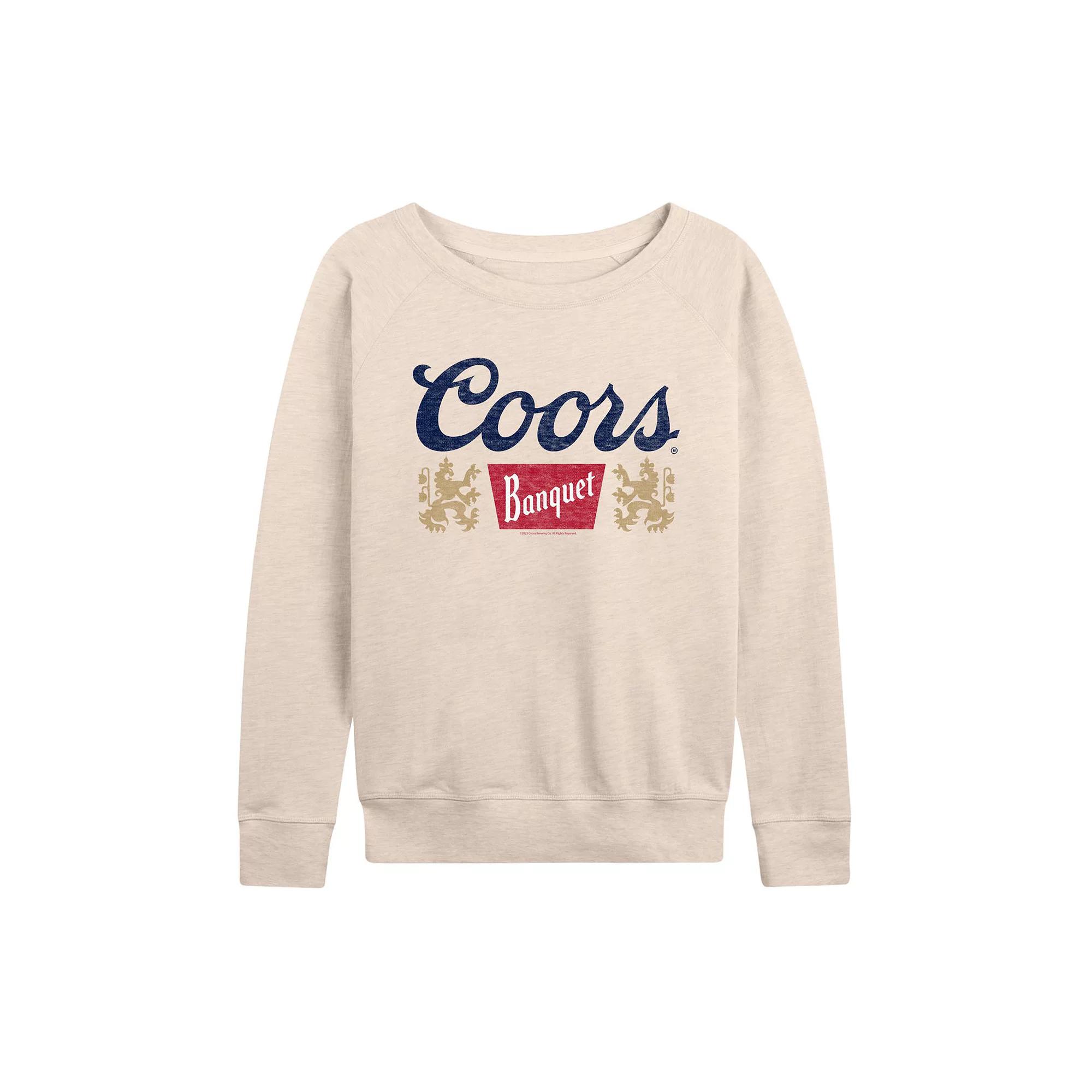 Women's Coors Banquet Three Color Logo French Terry Long Sleeve Tee,  Product Image