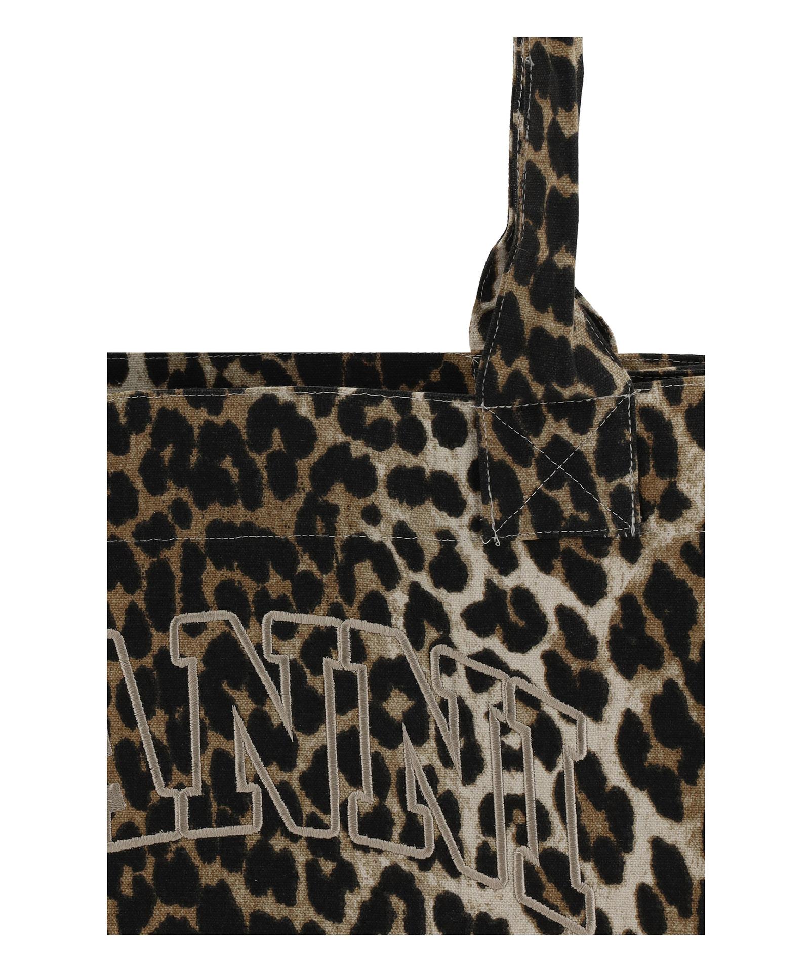 large leopard-print canvas tote bag Product Image
