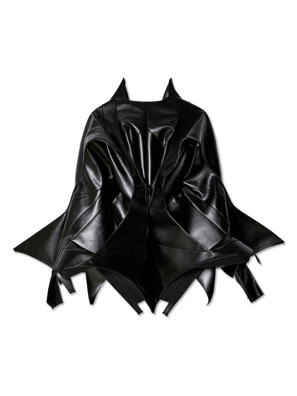 asymmetric faux-leather biker jacket Product Image