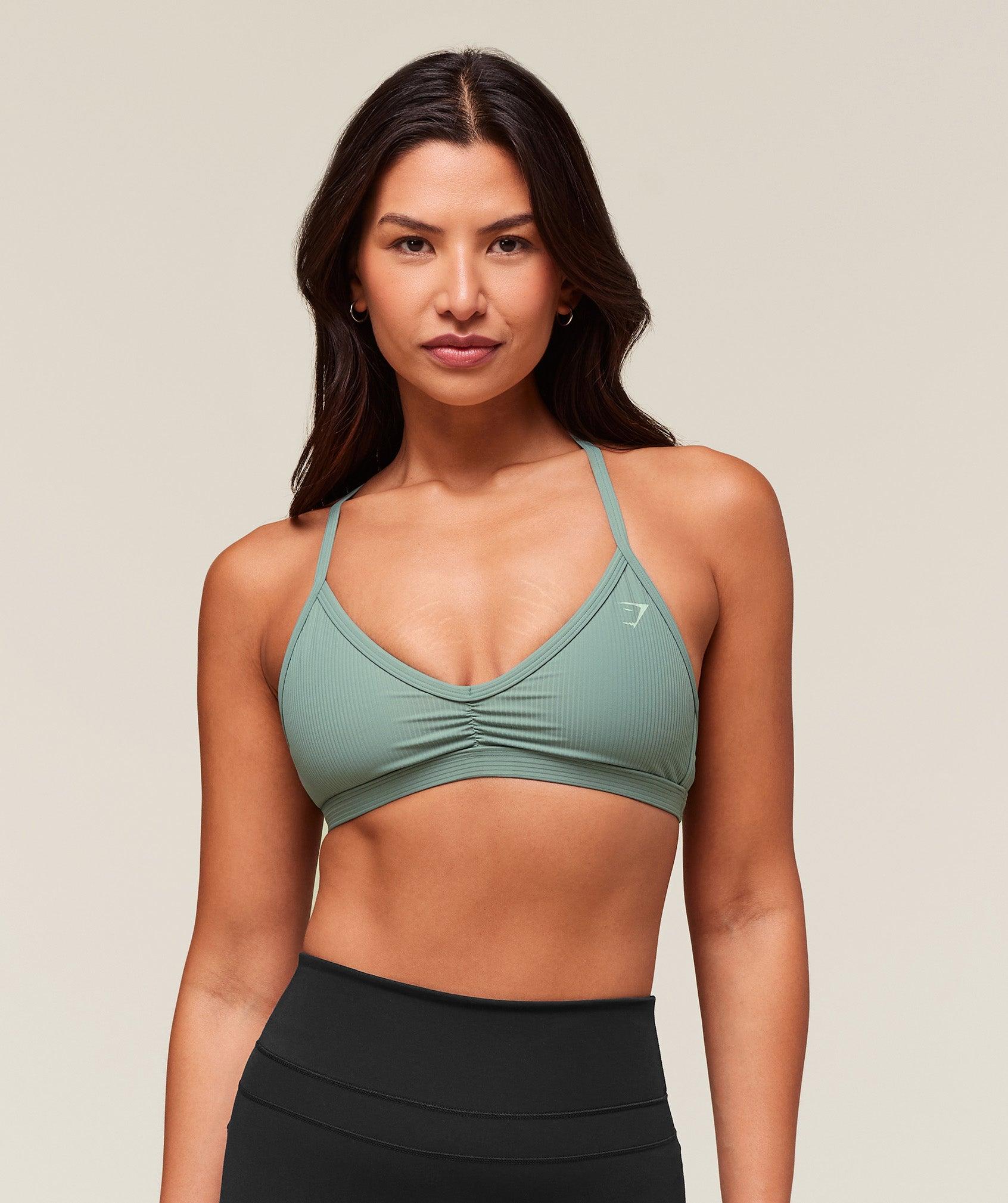 Gymshark Ribbed Minimal Sports Bra - Celeste Blue Female Product Image