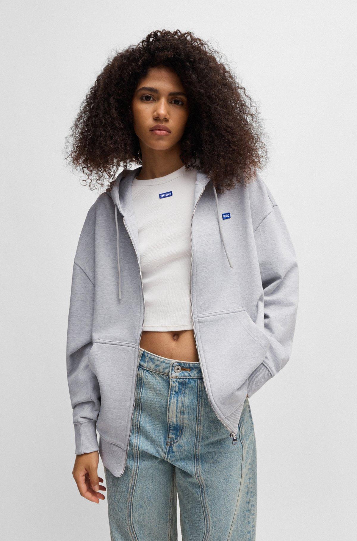 All-gender relaxed-fit hoodie in cotton terry Product Image