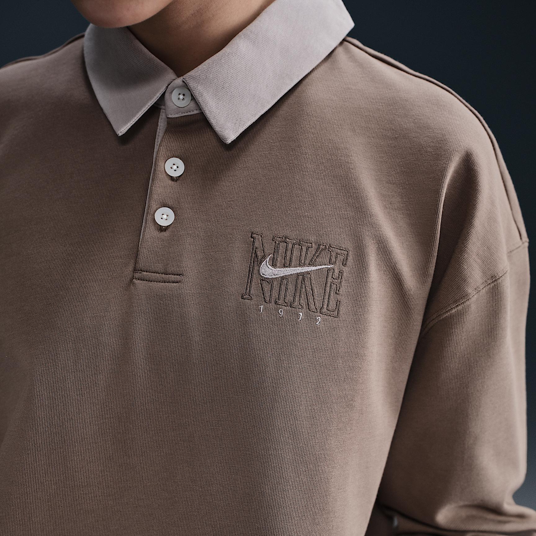 Women's Nike Sportswear Essential Oversized Long-Sleeve Polo Product Image