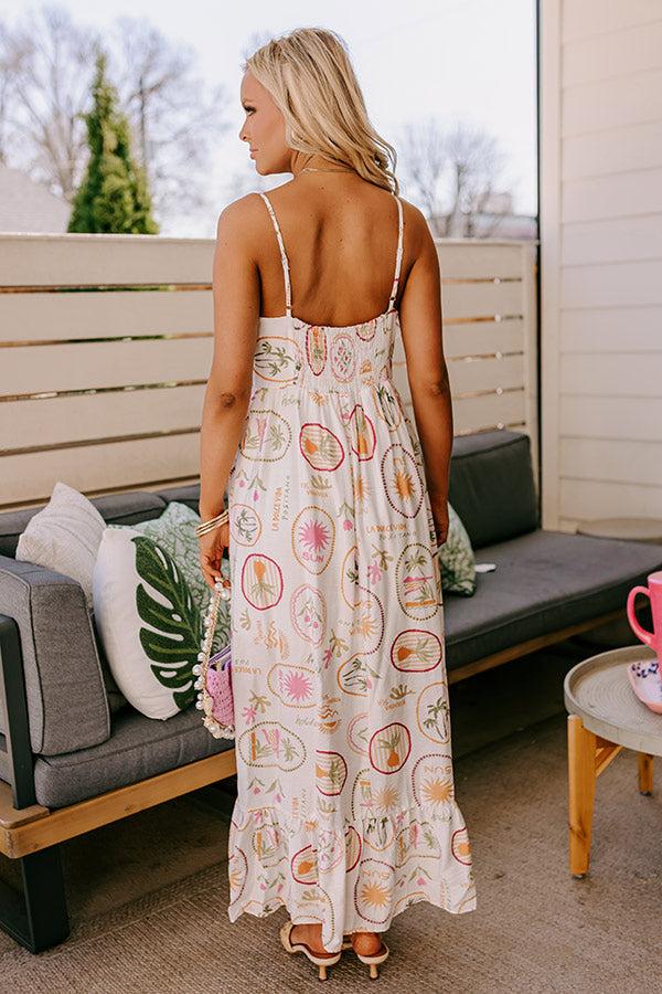 On Holiday Maxi Dress in White Product Image