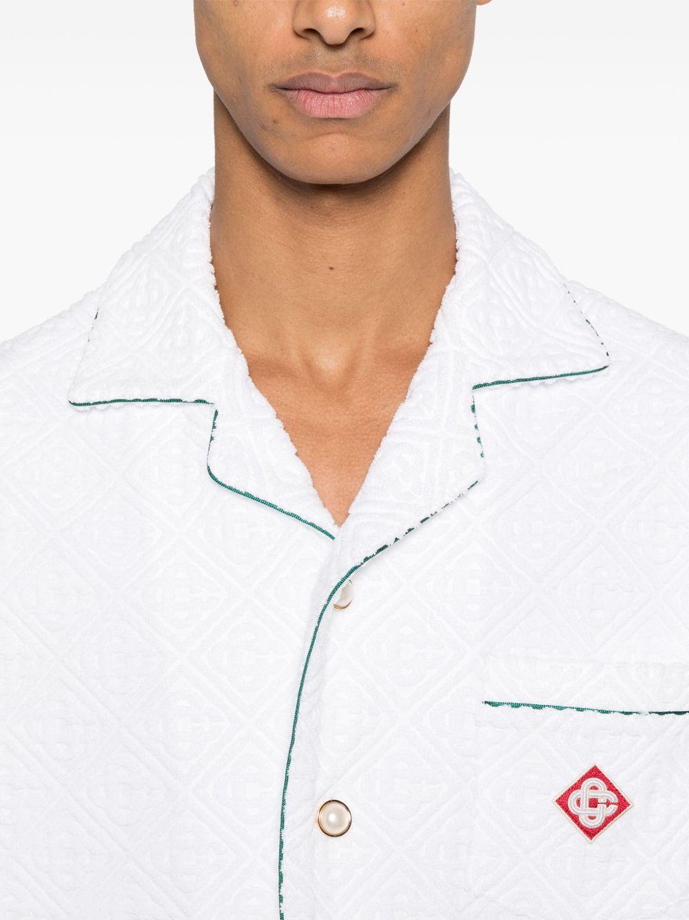 monogram-embossed towelling shirt Product Image