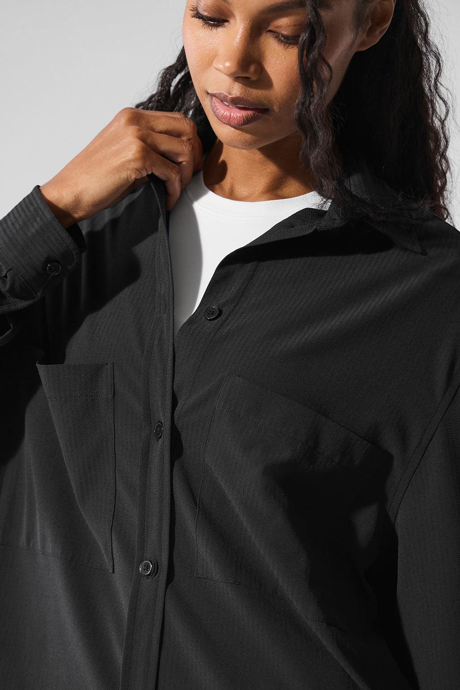 Dreamscape Button Down Long Sleeve - Black Female Product Image