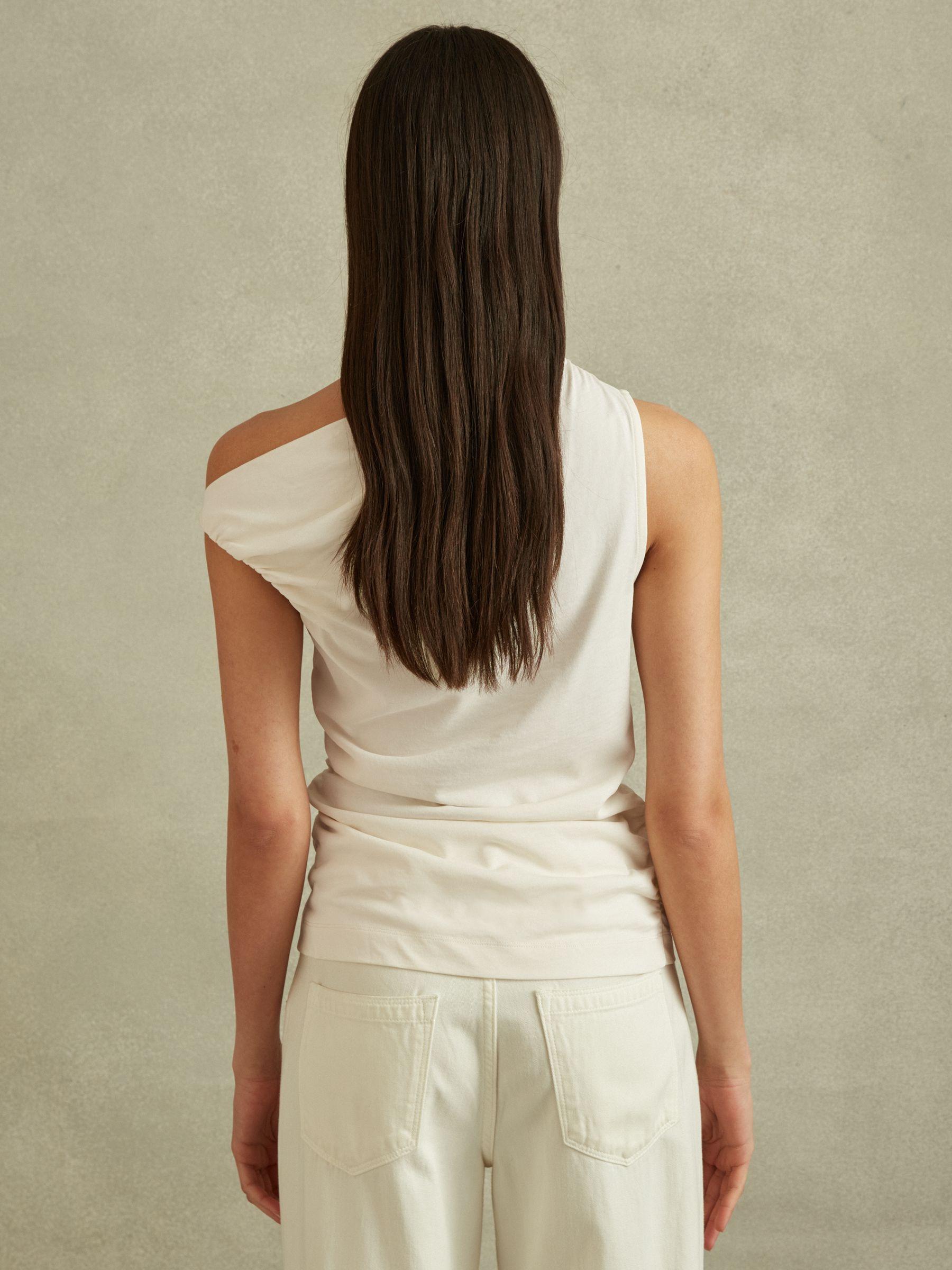 Ruched Off-The-Shoulder Top in Ivory Product Image