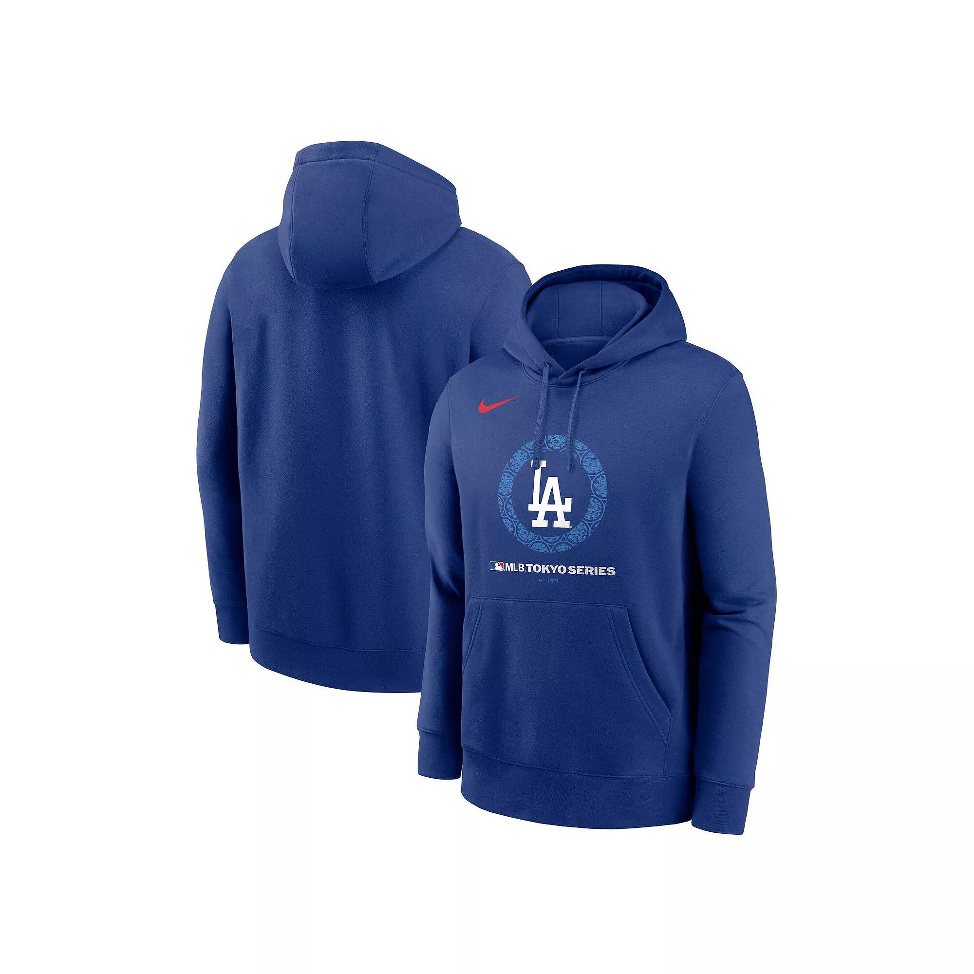 Men's Nike Royal Los Angeles Dodgers 2025 MLB World Tour: Tokyo Series Logo Club Fleece Pullover Hoodie, Size: 2XL, Blue Product Image