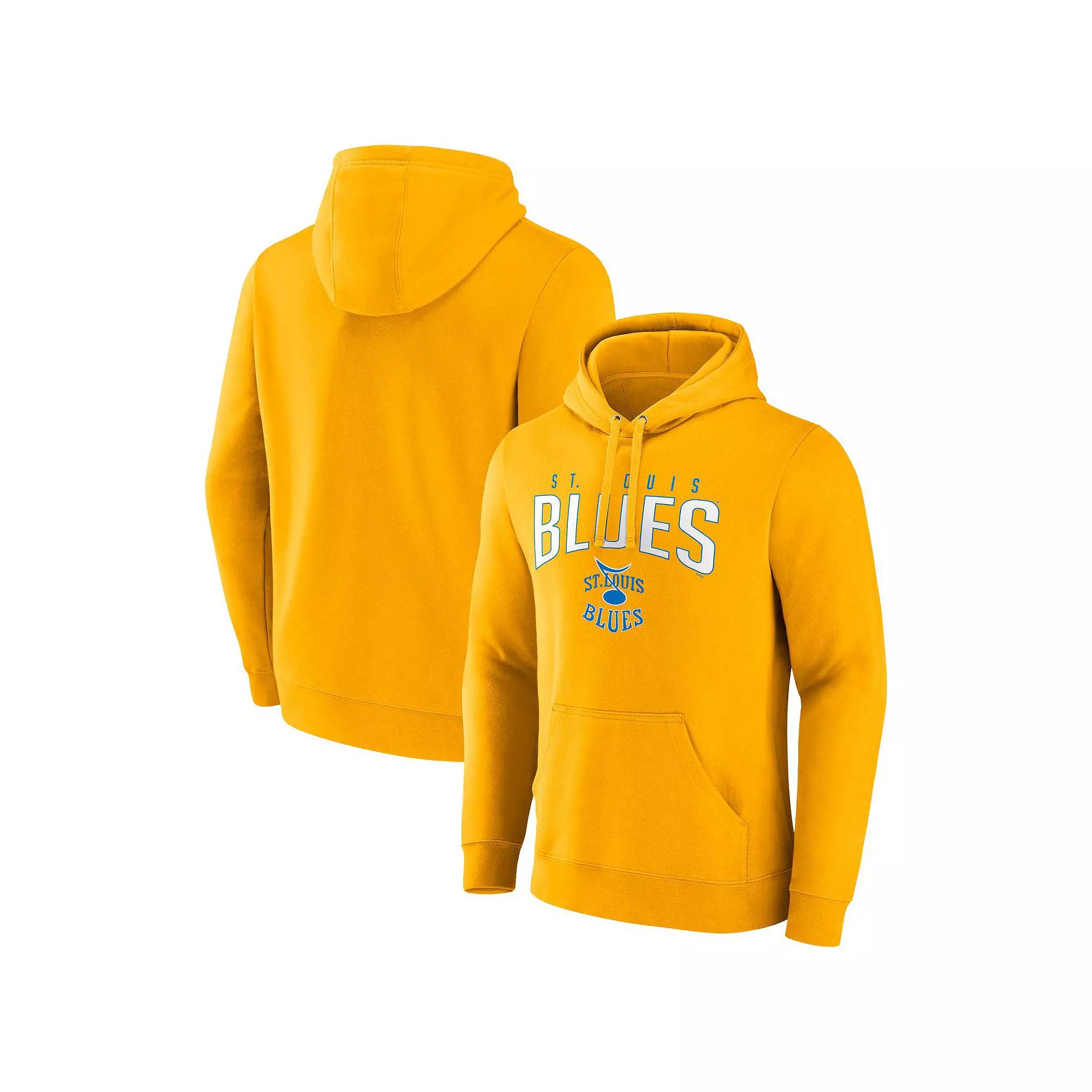 Men's Fanatics Branded Gold St. Louis Blues Special Edition 2.0 Wordmark Pullover Hoodie,  Product Image