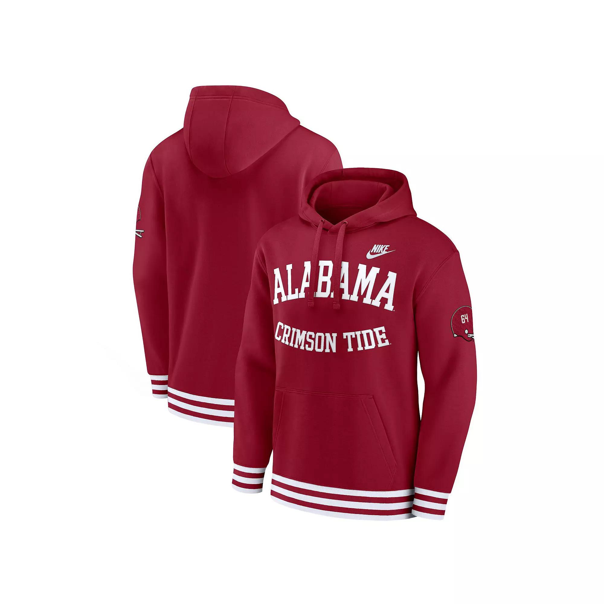 Men's Nike Crimson Alabama Crimson Tide Legacy Retro Pullover Hoodie,  Product Image