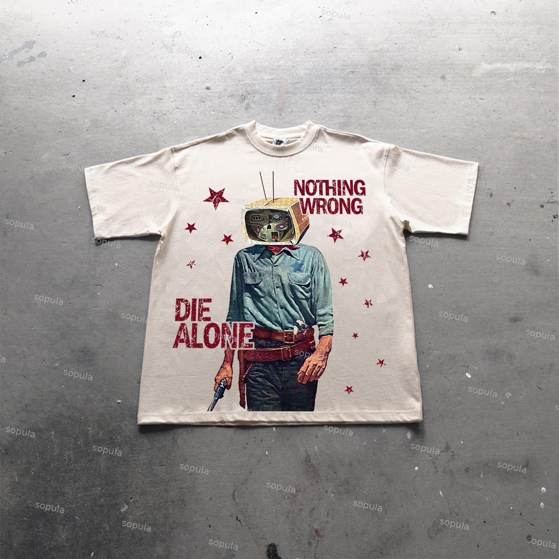 Sopula Nothing Wrong Graphic Print Cotton T-Shirt Product Image